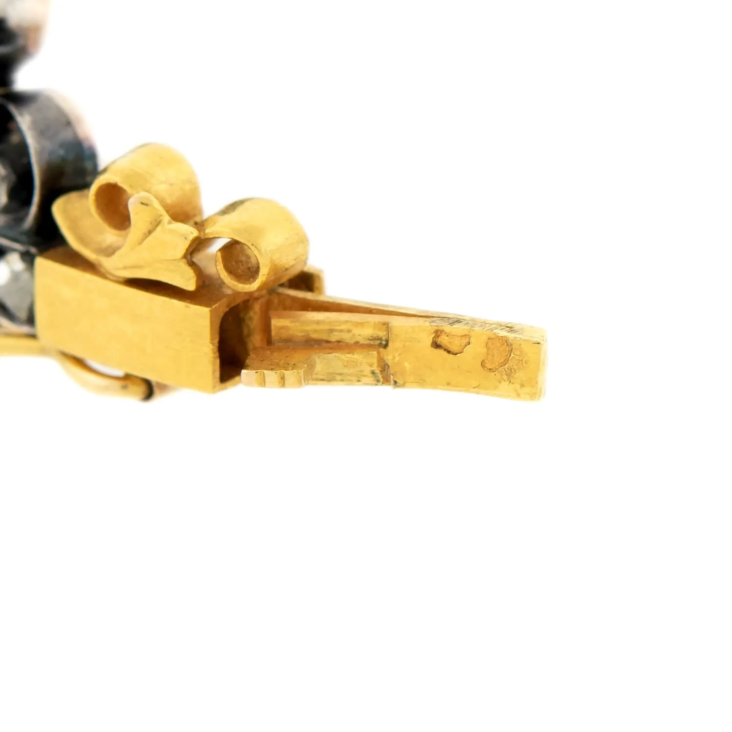Victorian French 18k/Sterling Mine + Rose Cut Diamond Convertible Tiara Bracelet - Image 7