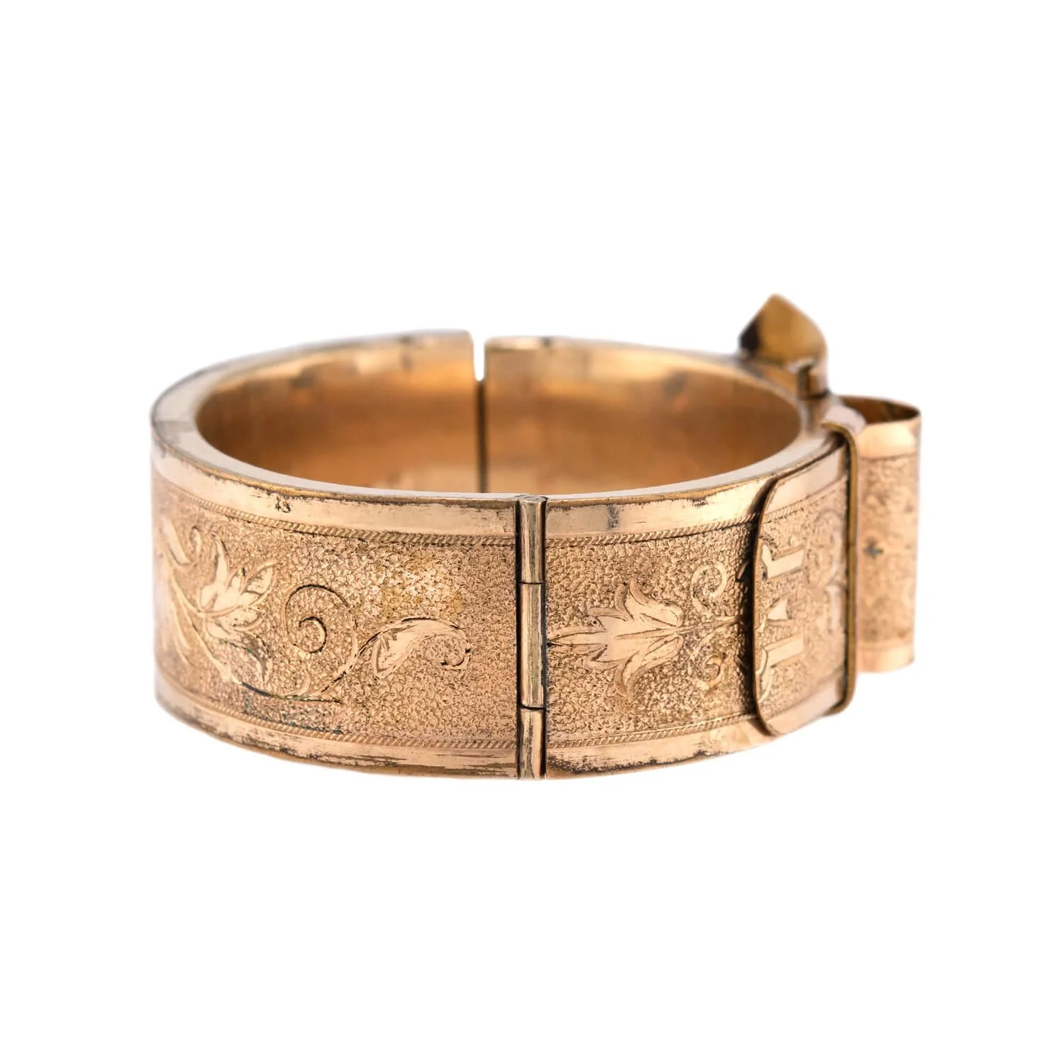 Victorian Gold-Fill Buckle Bangle Bracelet - Image 2