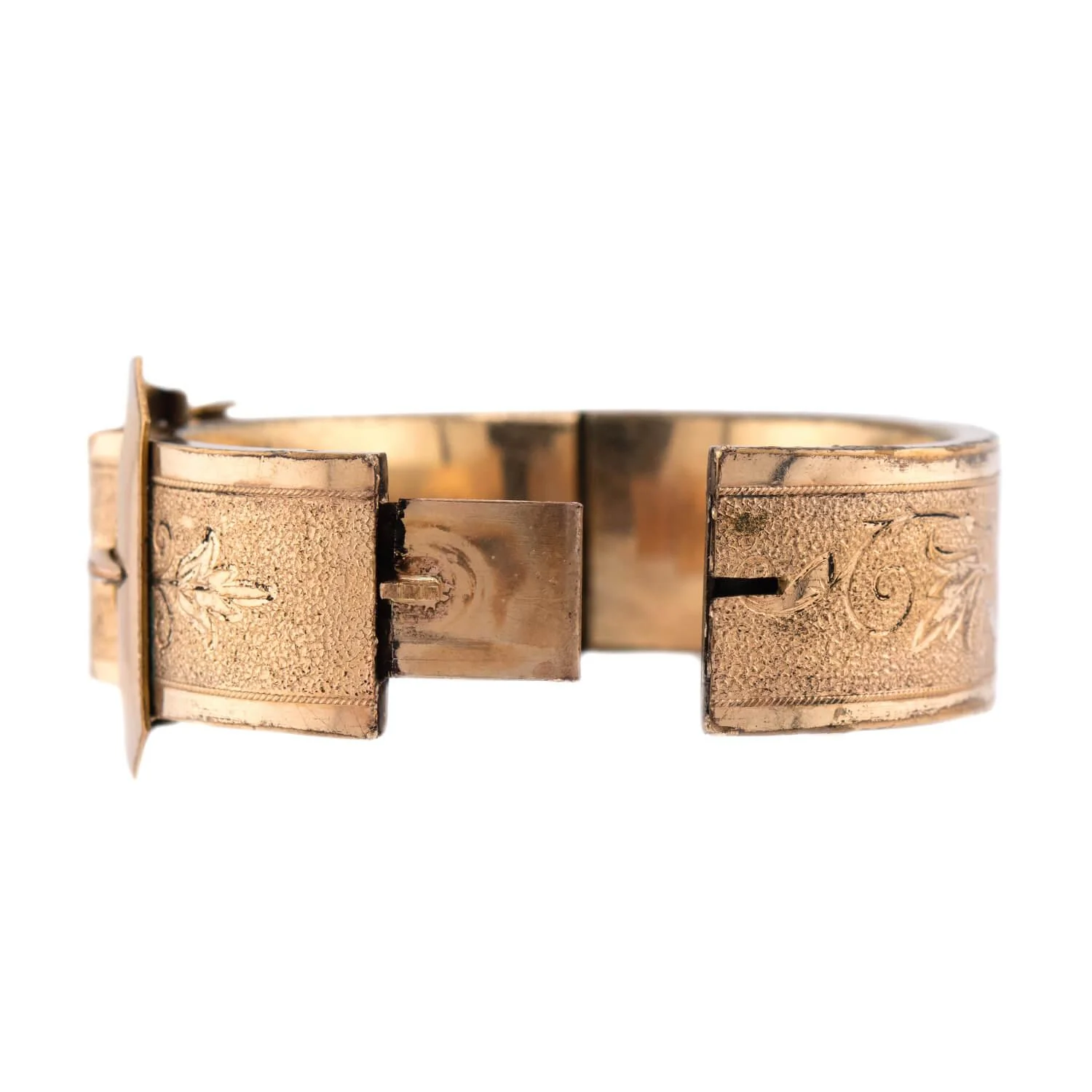Victorian Gold-Fill Buckle Bangle Bracelet - Image 6