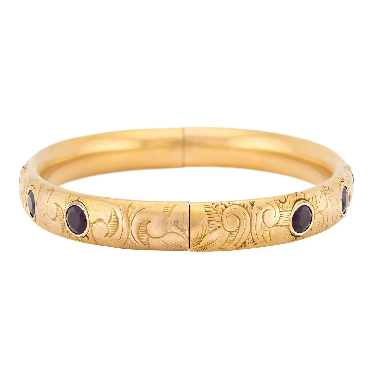 Victorian Gold-Filled "Amethyst" Bangle - Image 3