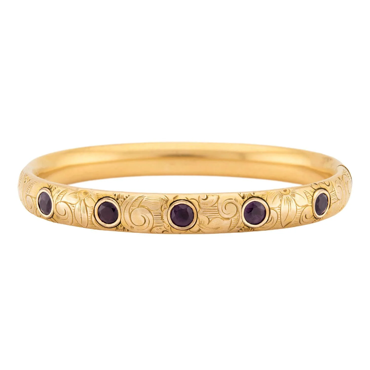 Victorian Gold-Filled "Amethyst" Bangle - Image 4