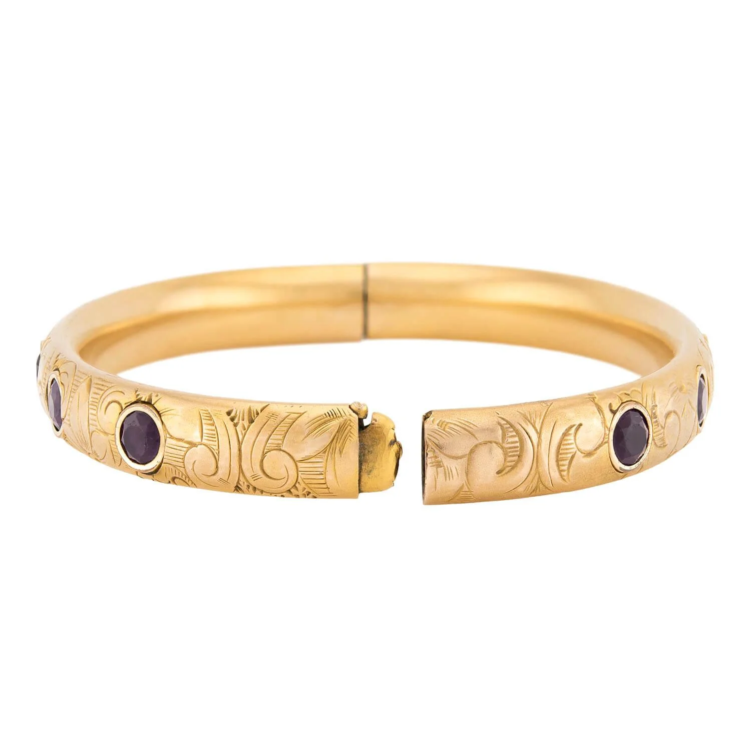 Victorian Gold-Filled "Amethyst" Bangle - Image 5