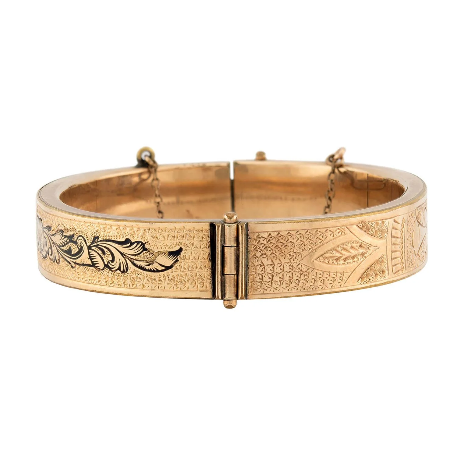 Victorian Gold-Filled Enamel Bangle - Image 3