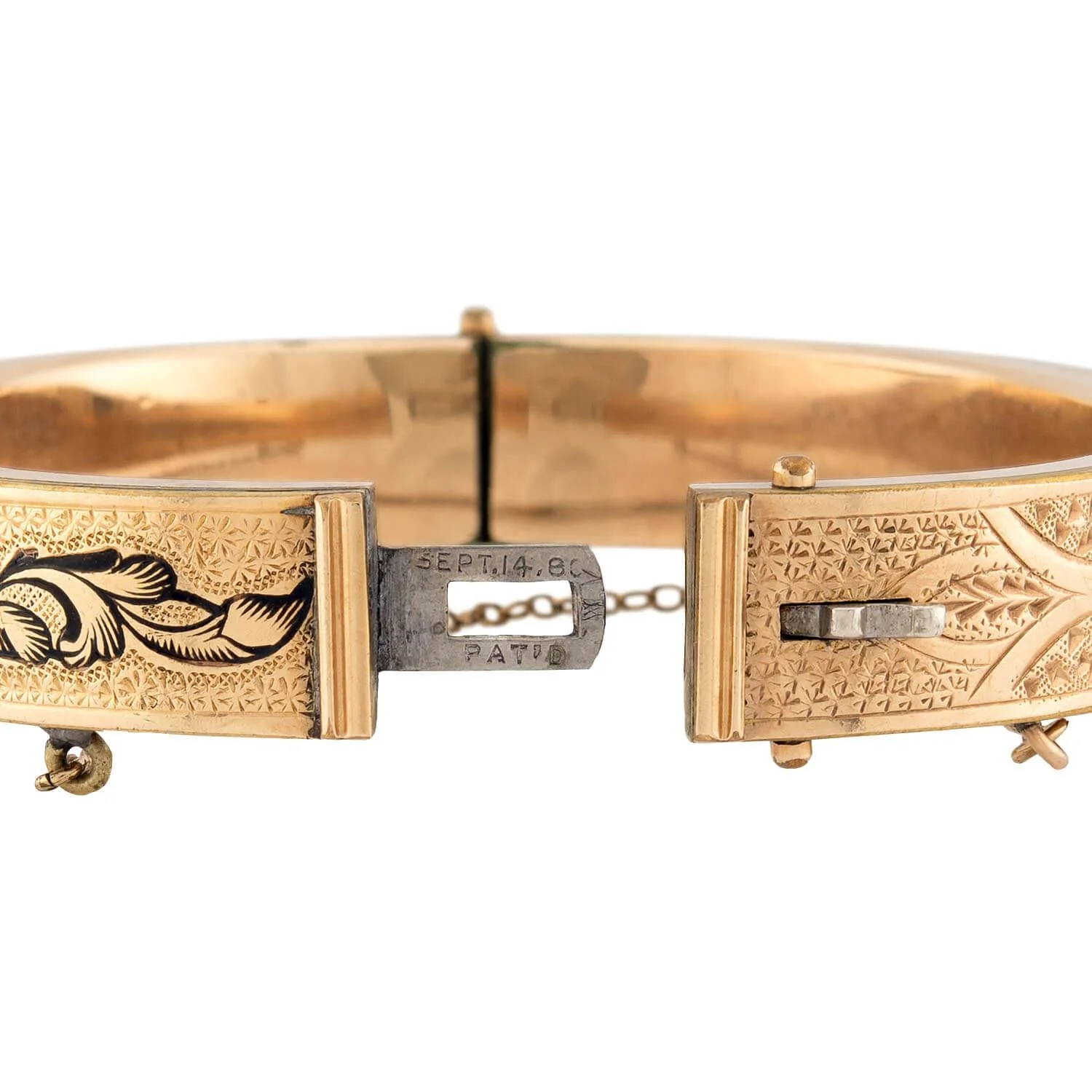 Victorian Gold-Filled Enamel Bangle - Image 5