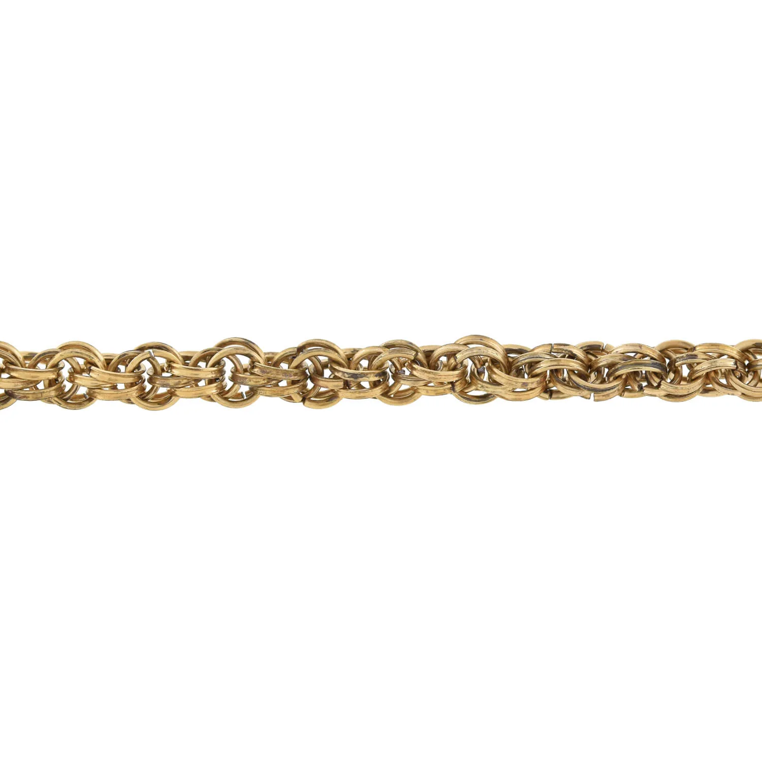 Victorian Gold-Filled Long Braided Chain Necklace 48" - Image 3