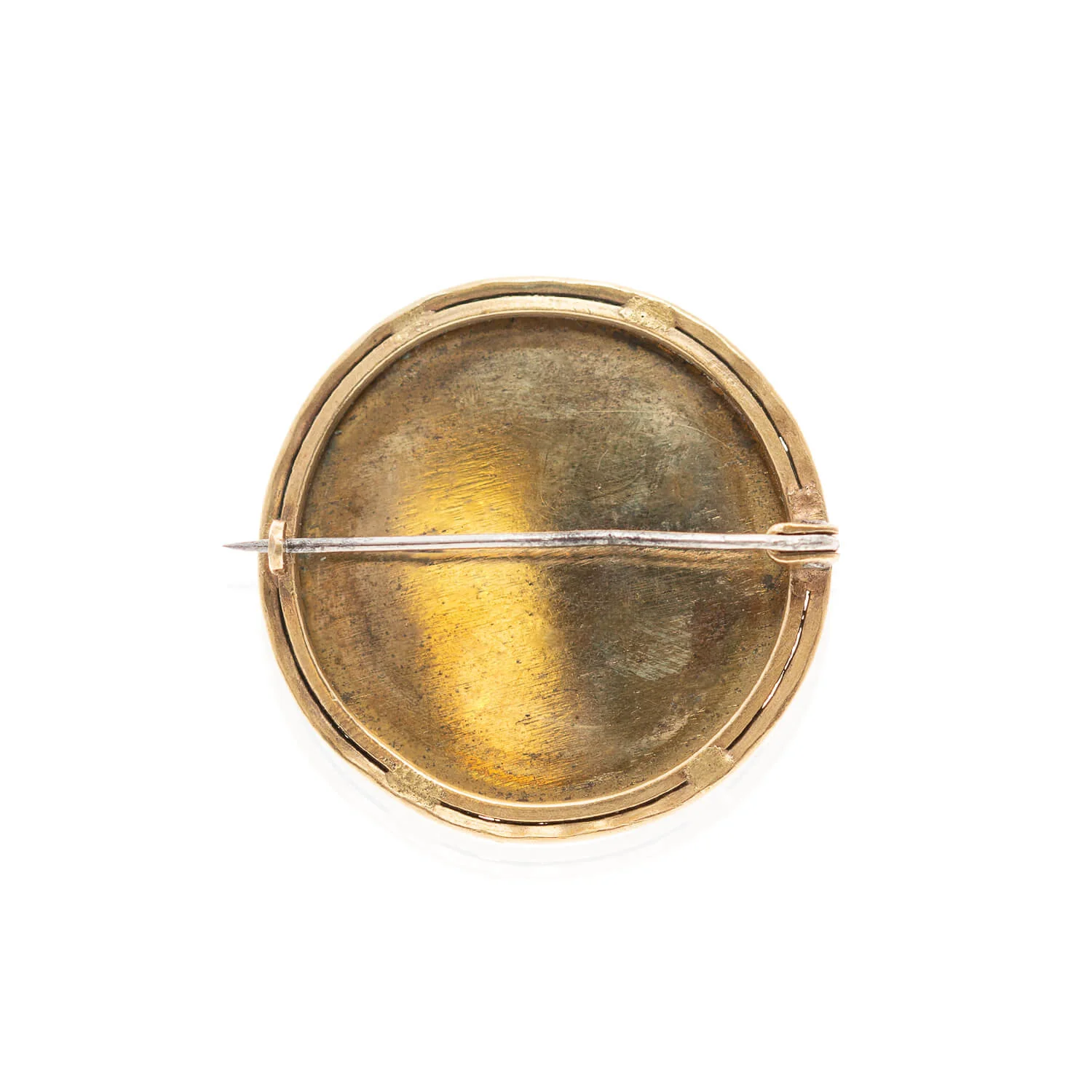 Victorian Gold-Filled + Mother of Pearl King Charles Cavalier Spaniel Essex Crystal Pin - Image 3