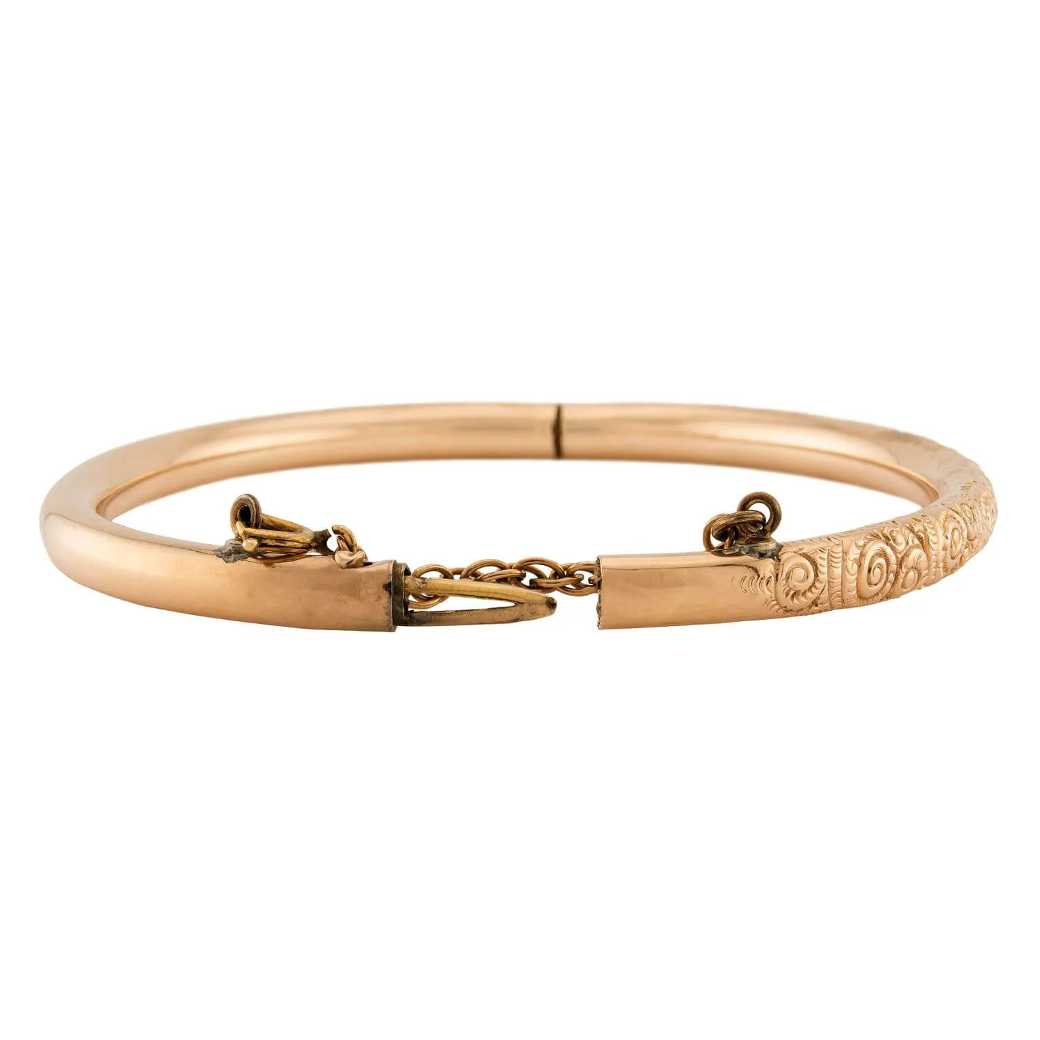Victorian Gold-Filled Repoussé Bangle - Image 5