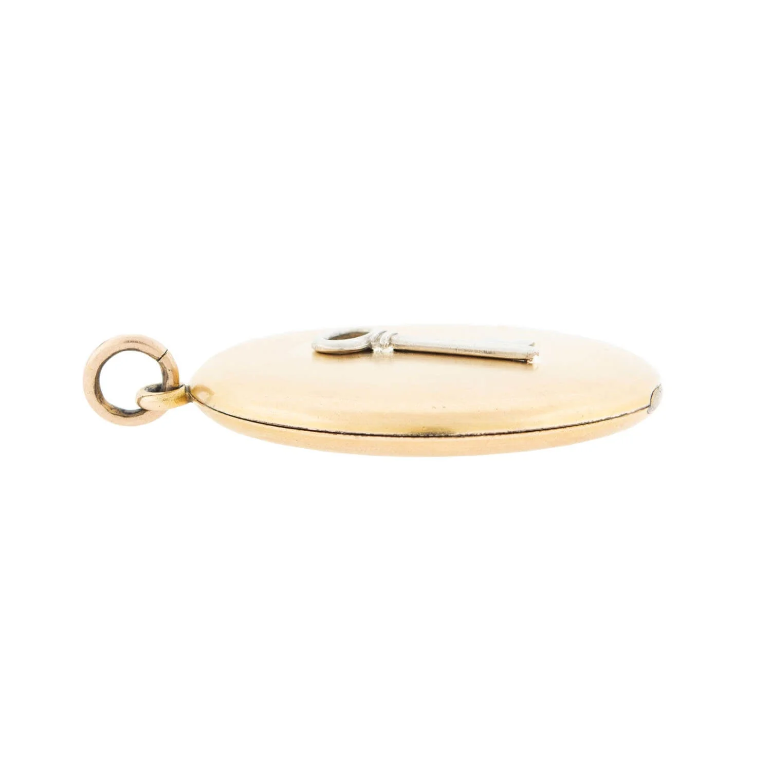 Victorian Gold Filled Skeleton Key Locket - Image 2
