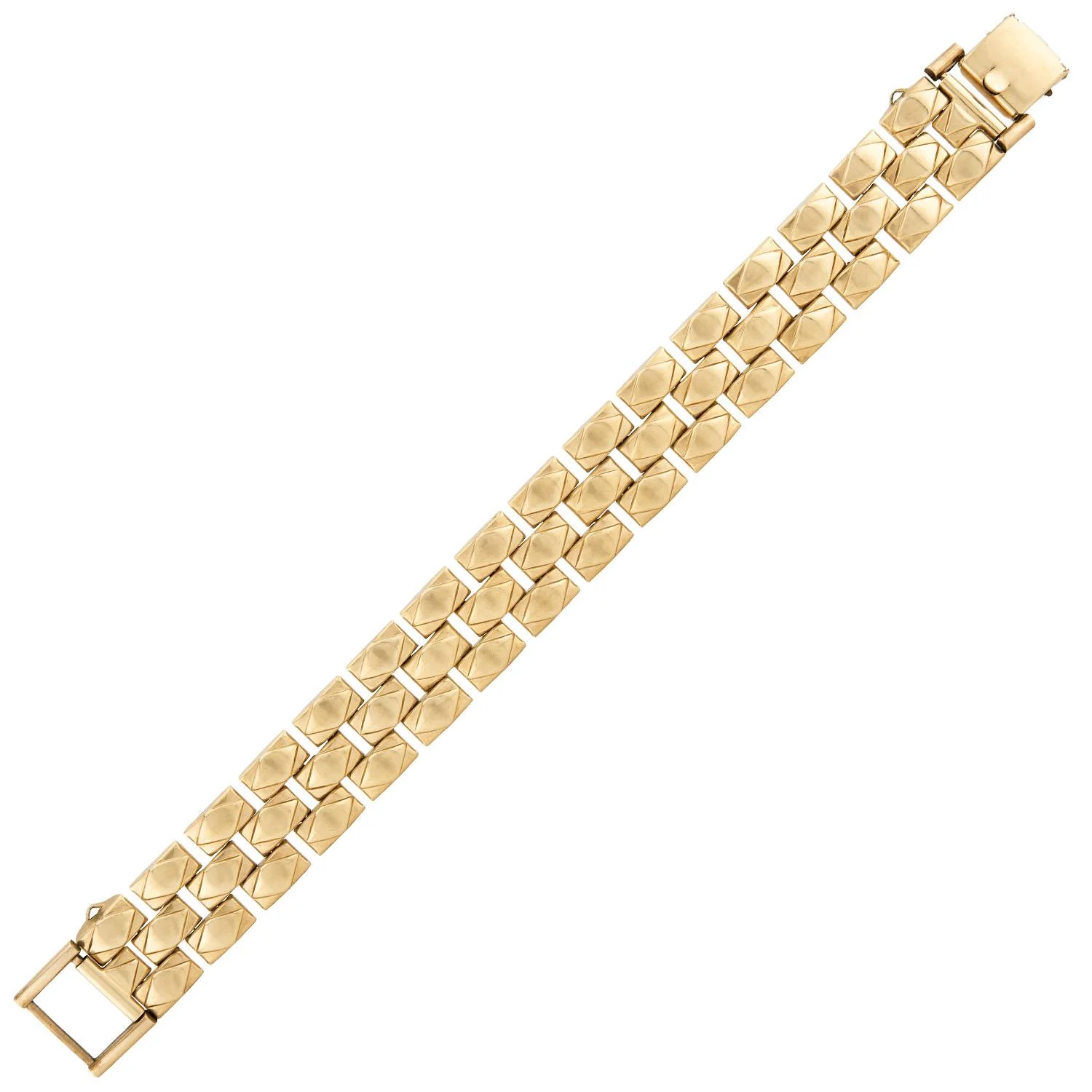 Victorian Gold-Filled Tire Track Bracelet - Image 2