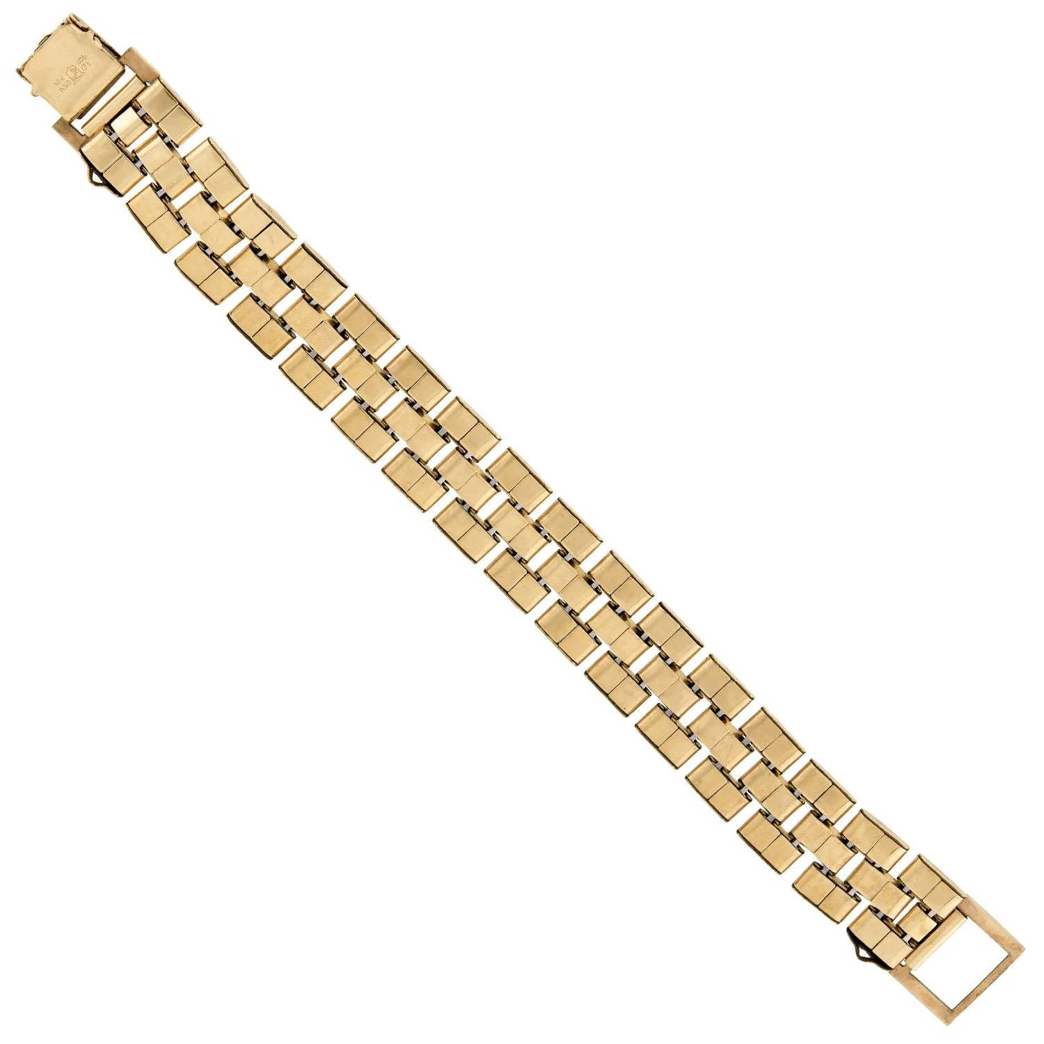 Victorian Gold-Filled Tire Track Bracelet - Image 4