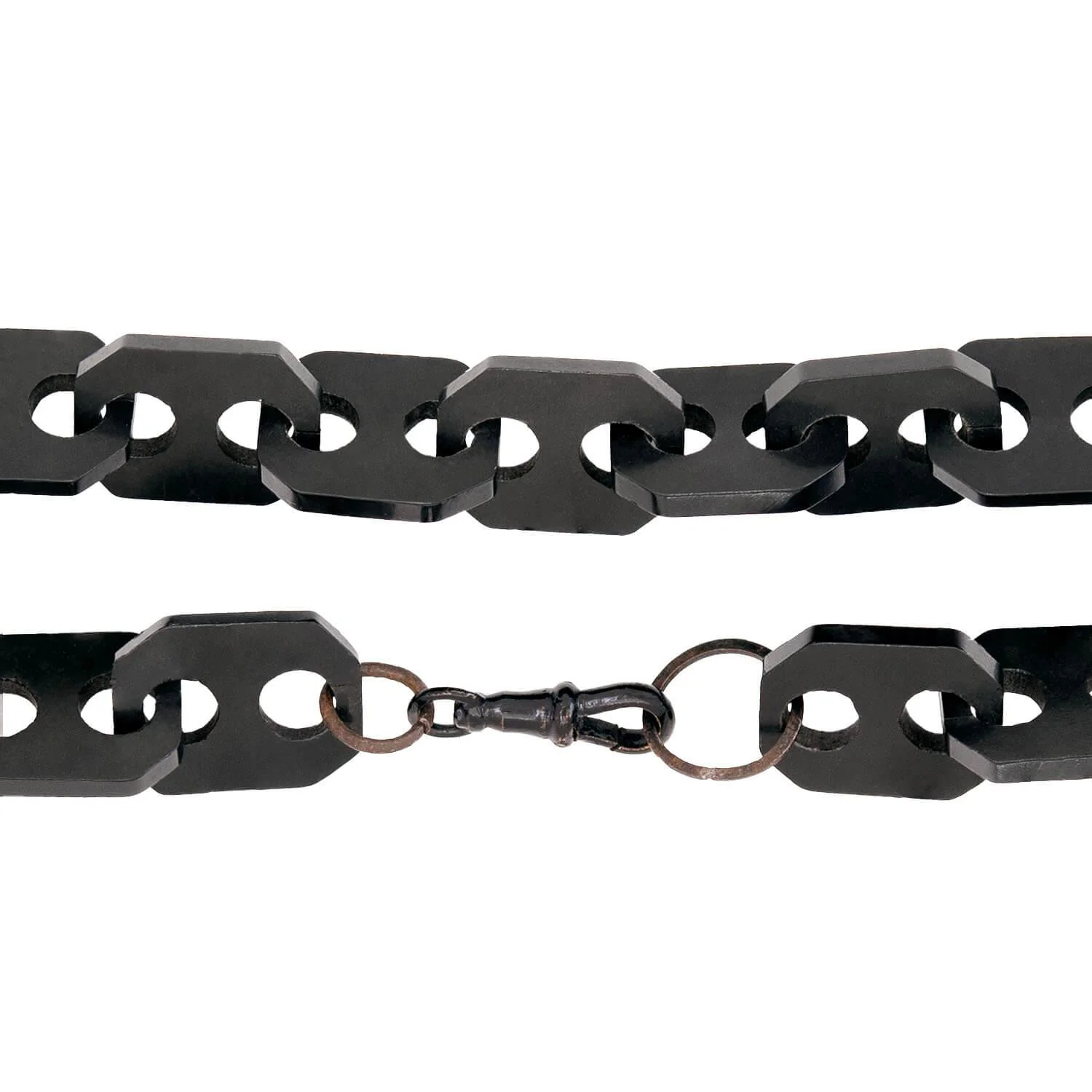 Victorian Gutta-Percha Mariner Link Necklace - Image 4