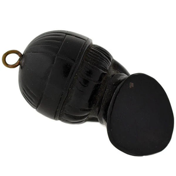 Victorian Hand Carved Jet Jockey Fob/Pendant - Image 5