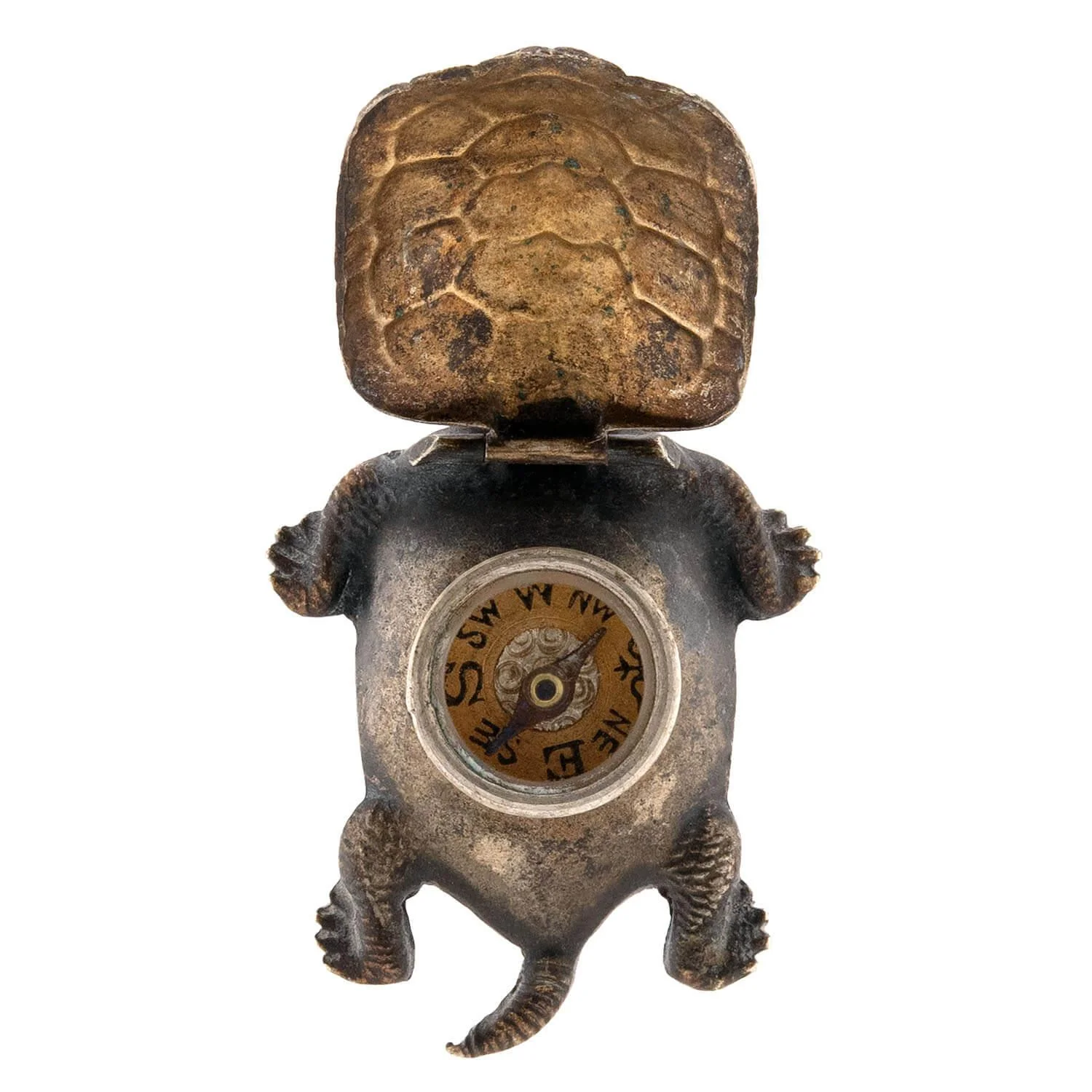 Victorian Japanese Sterling Silver Turtle Compass Pendant - Image 2