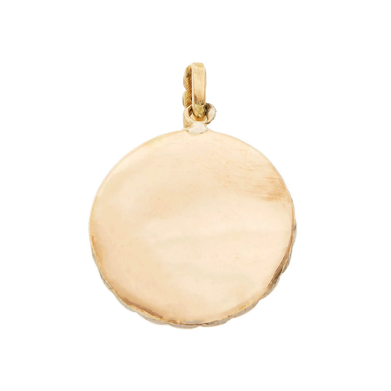 Victorian Revival 14k Carved Moonstone + Diamond "Man in the Moon" Pendant - Image 3