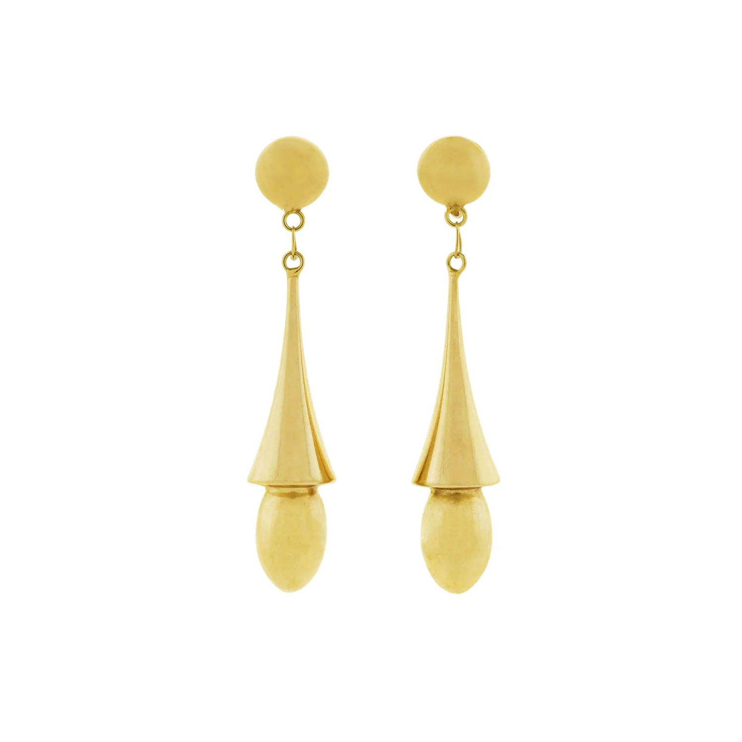 Victorian Revival 14kt Hanging Vessel Earrings