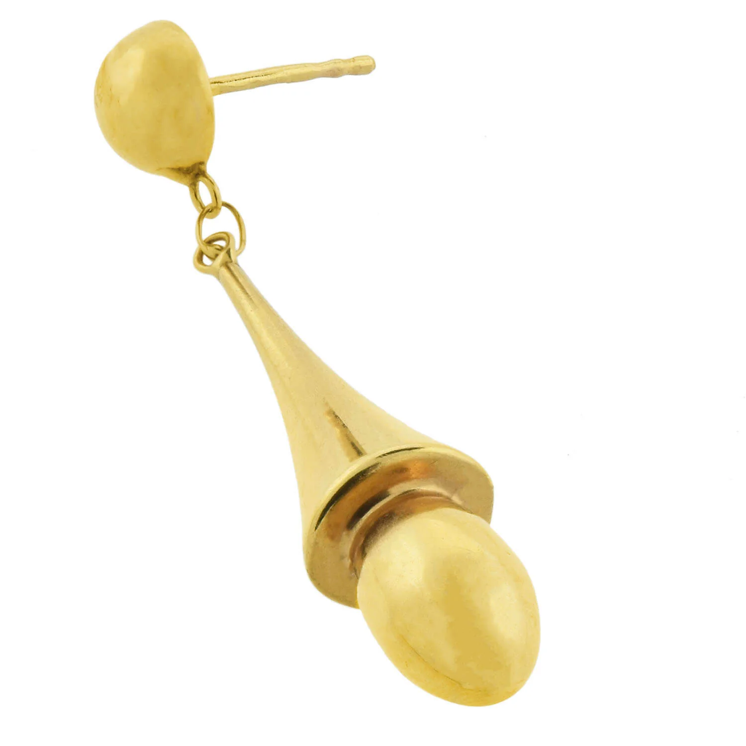 Victorian Revival 14kt Hanging Vessel Earrings - Image 4
