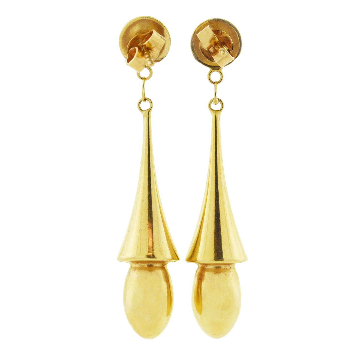 Victorian Revival 14kt Hanging Vessel Earrings - Image 6