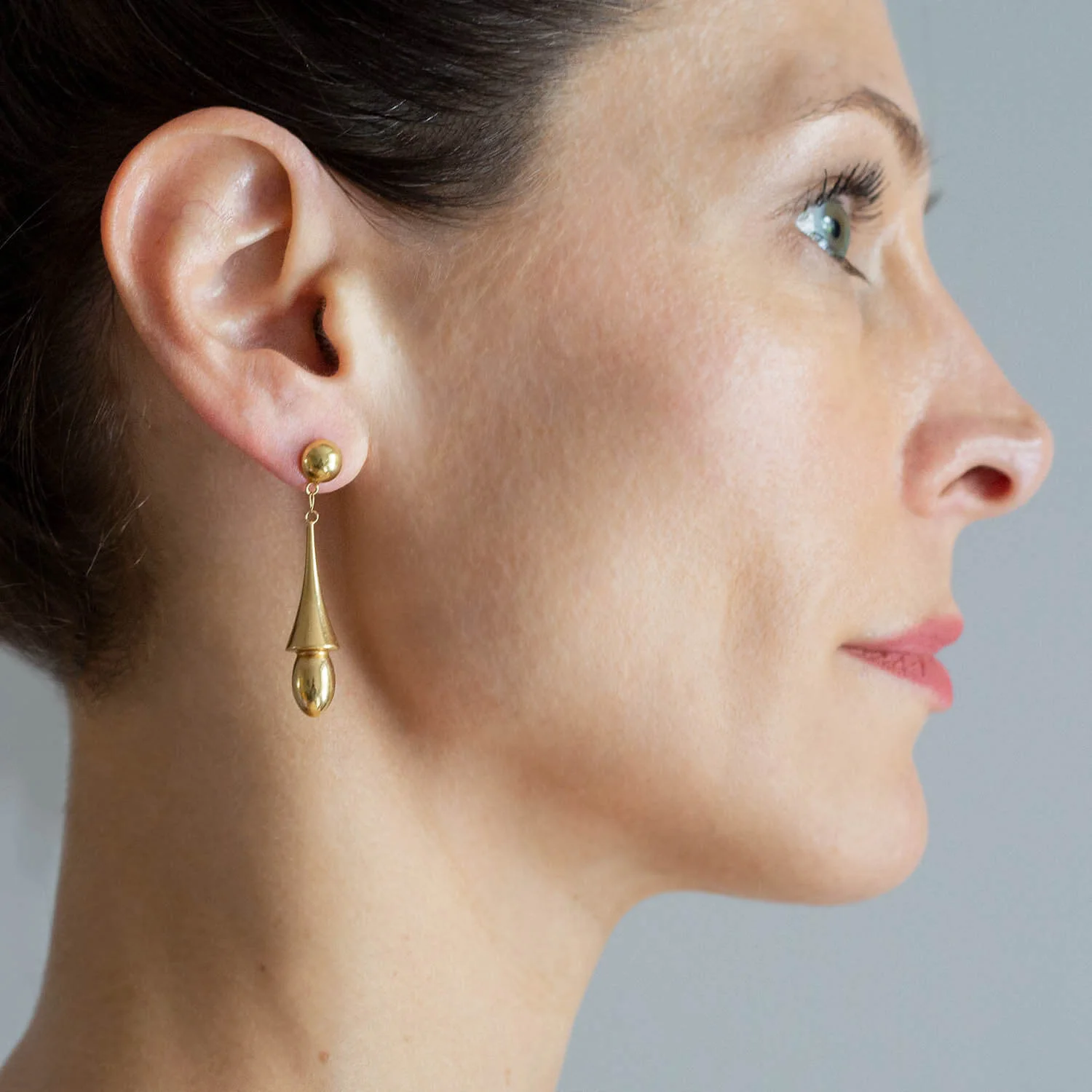 Victorian Revival 14kt Hanging Vessel Earrings - Image 8