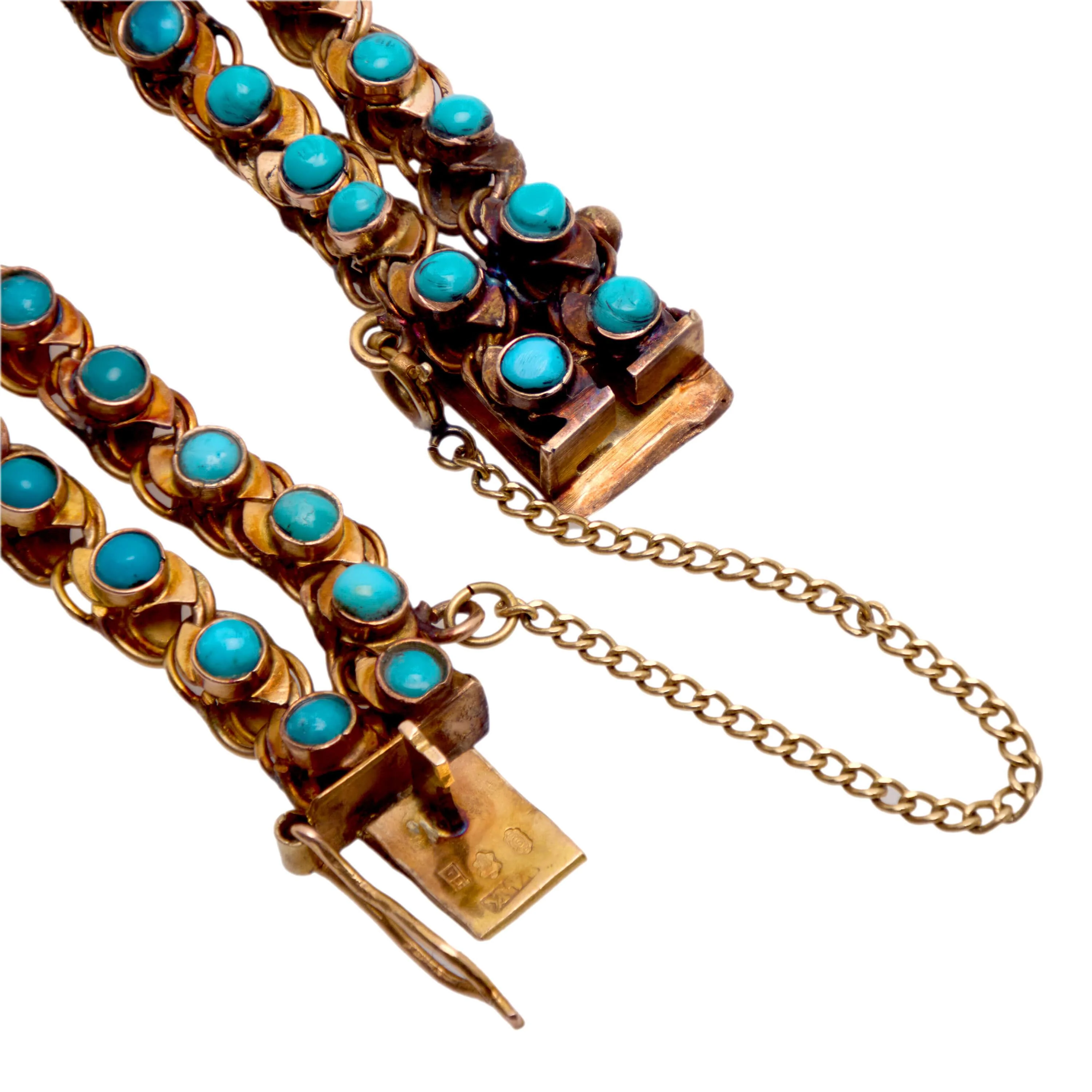 Victorian Russian 14k Turquoise Bracelet - Image 3
