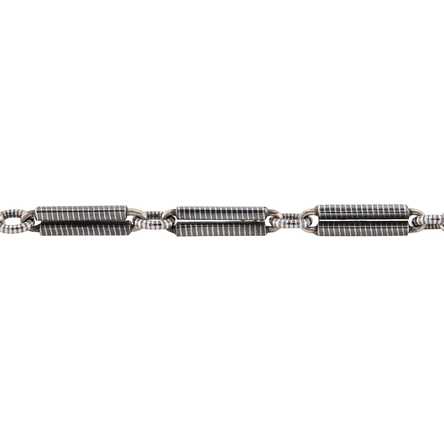 Victorian Silver Niello Chain - Image 2