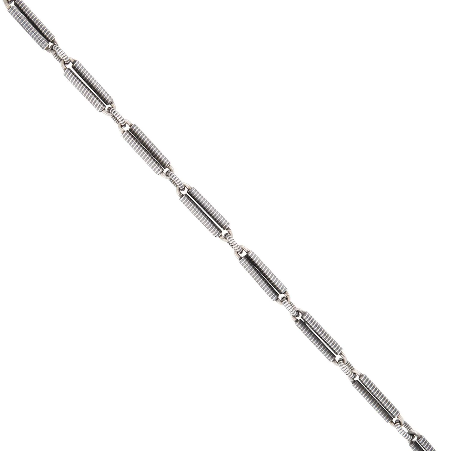 Victorian Silver Niello Chain - Image 4