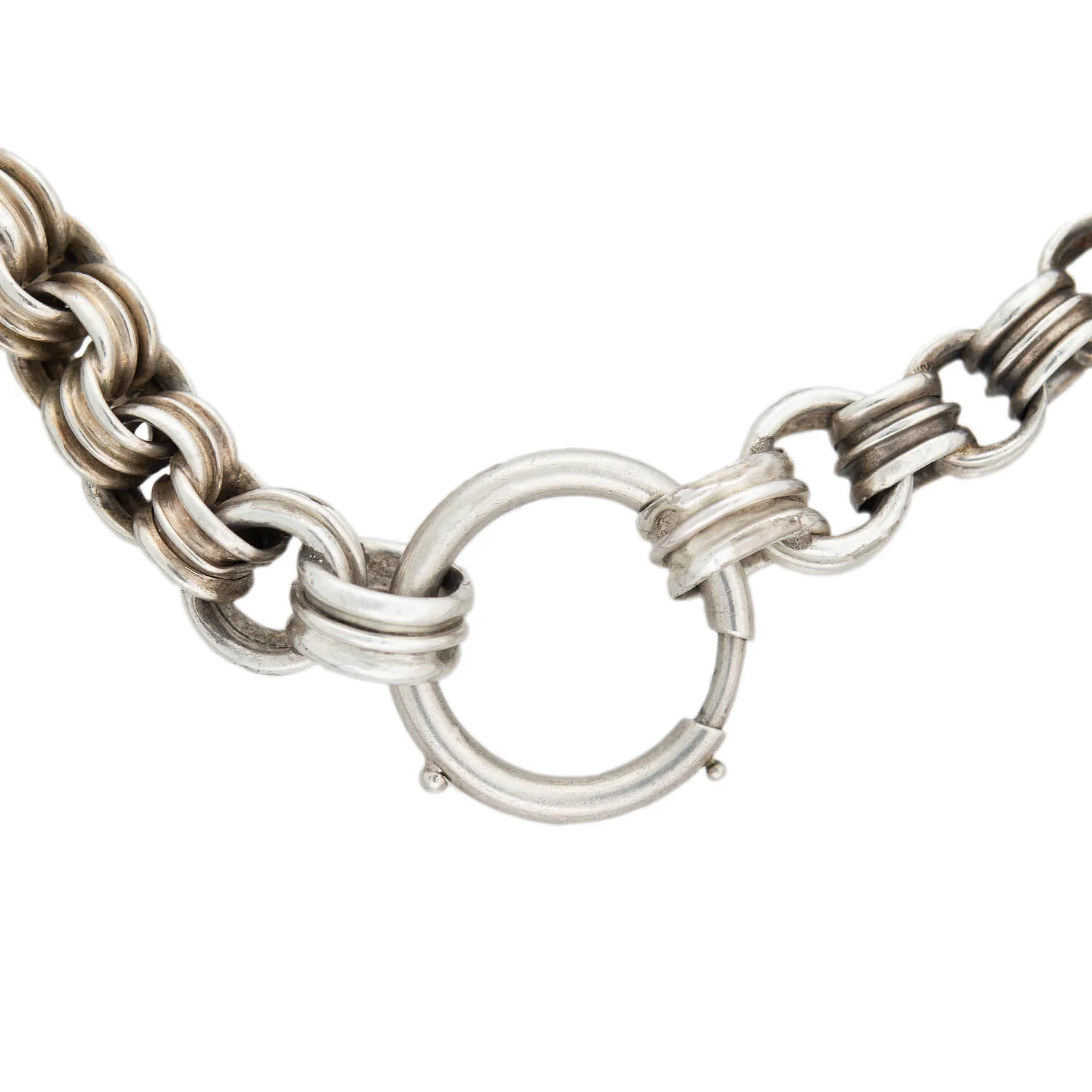 Victorian Sterling Link Chain Necklace 16.25" - Image 5