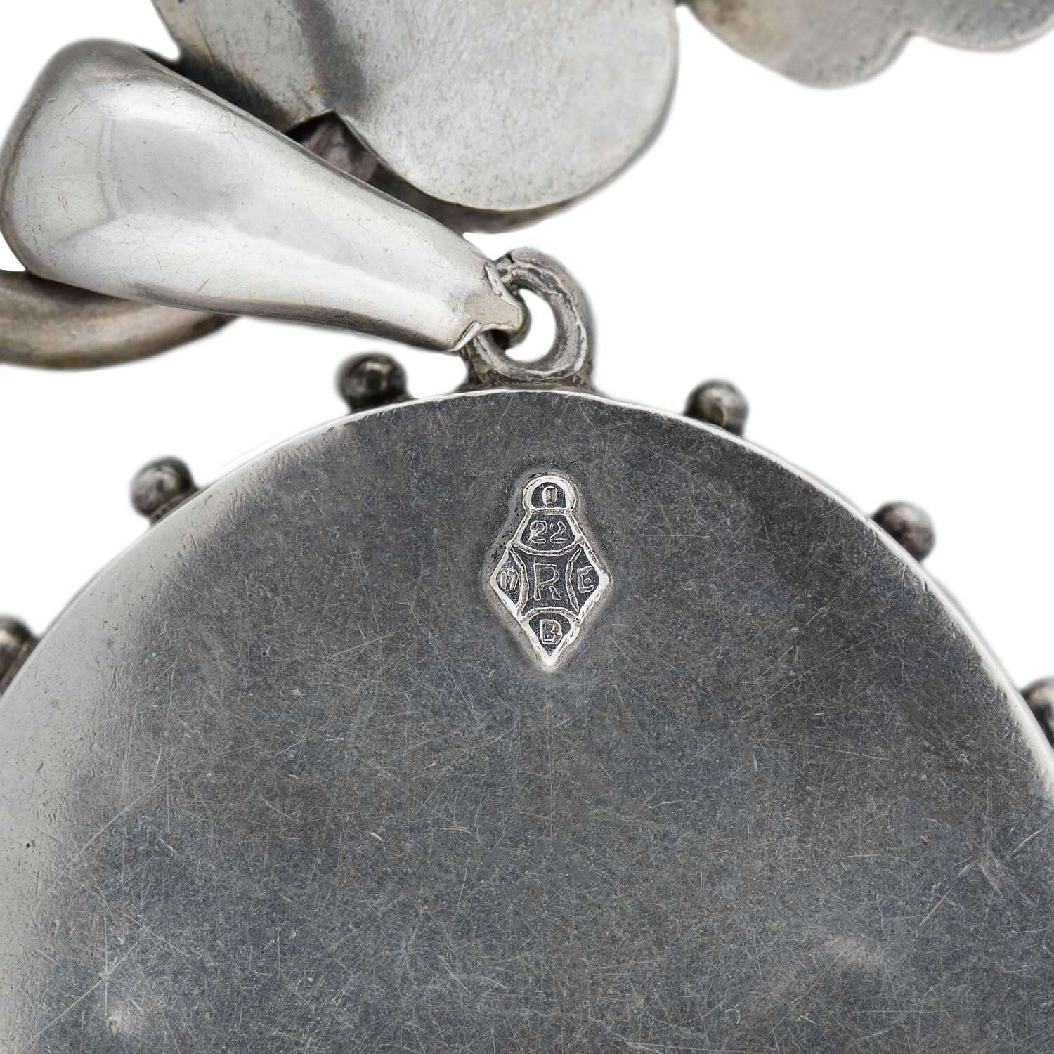 Victorian Sterling Mixed Metals Flower Locket + Book Chain Necklace - Image 6