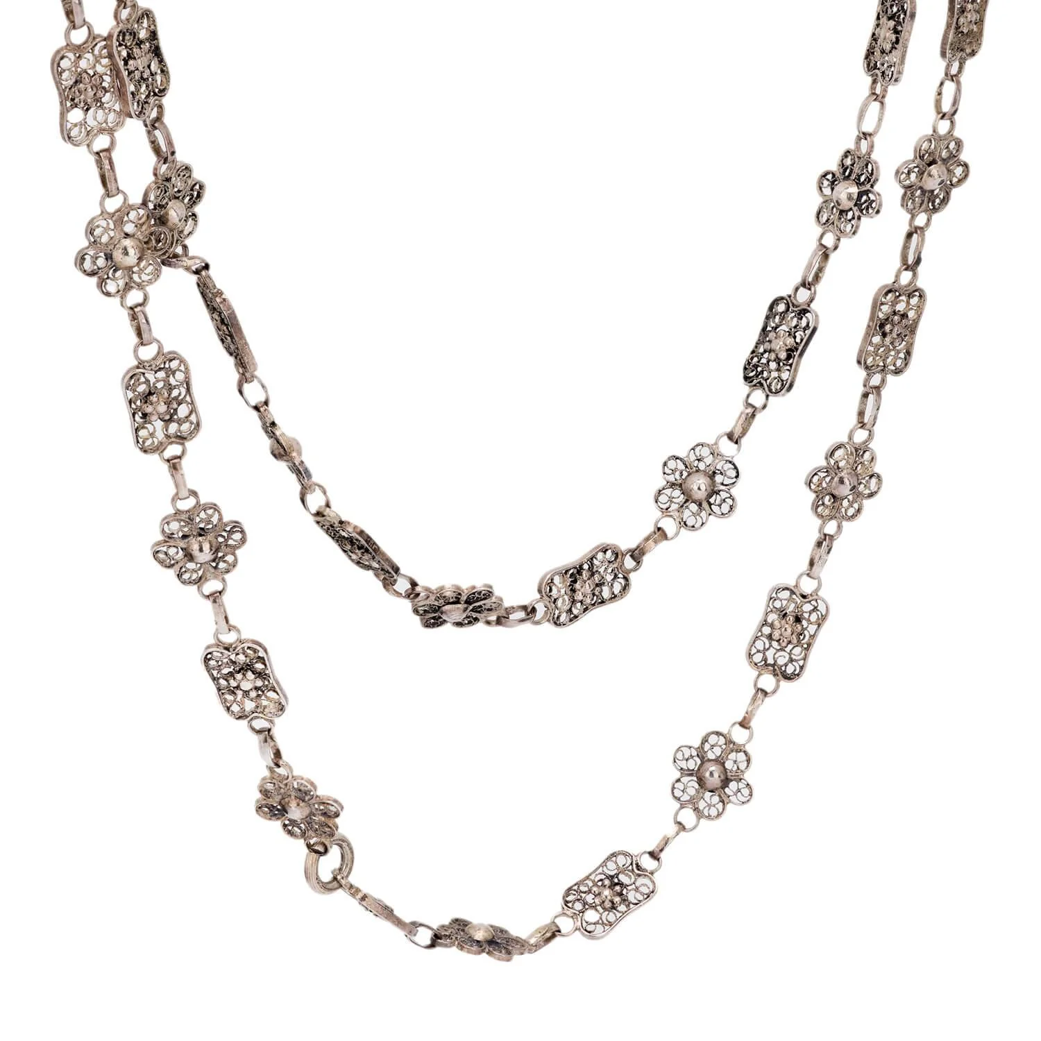 Victorian Sterling Silver 30" Chain