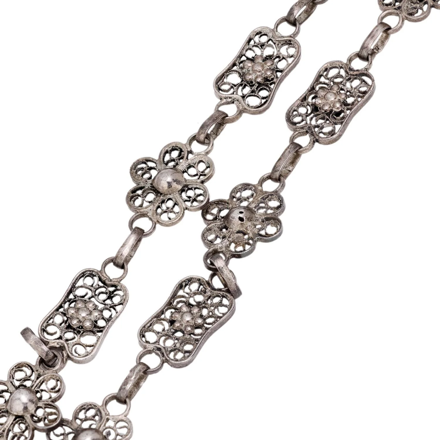 Victorian Sterling Silver 30" Chain - Image 2