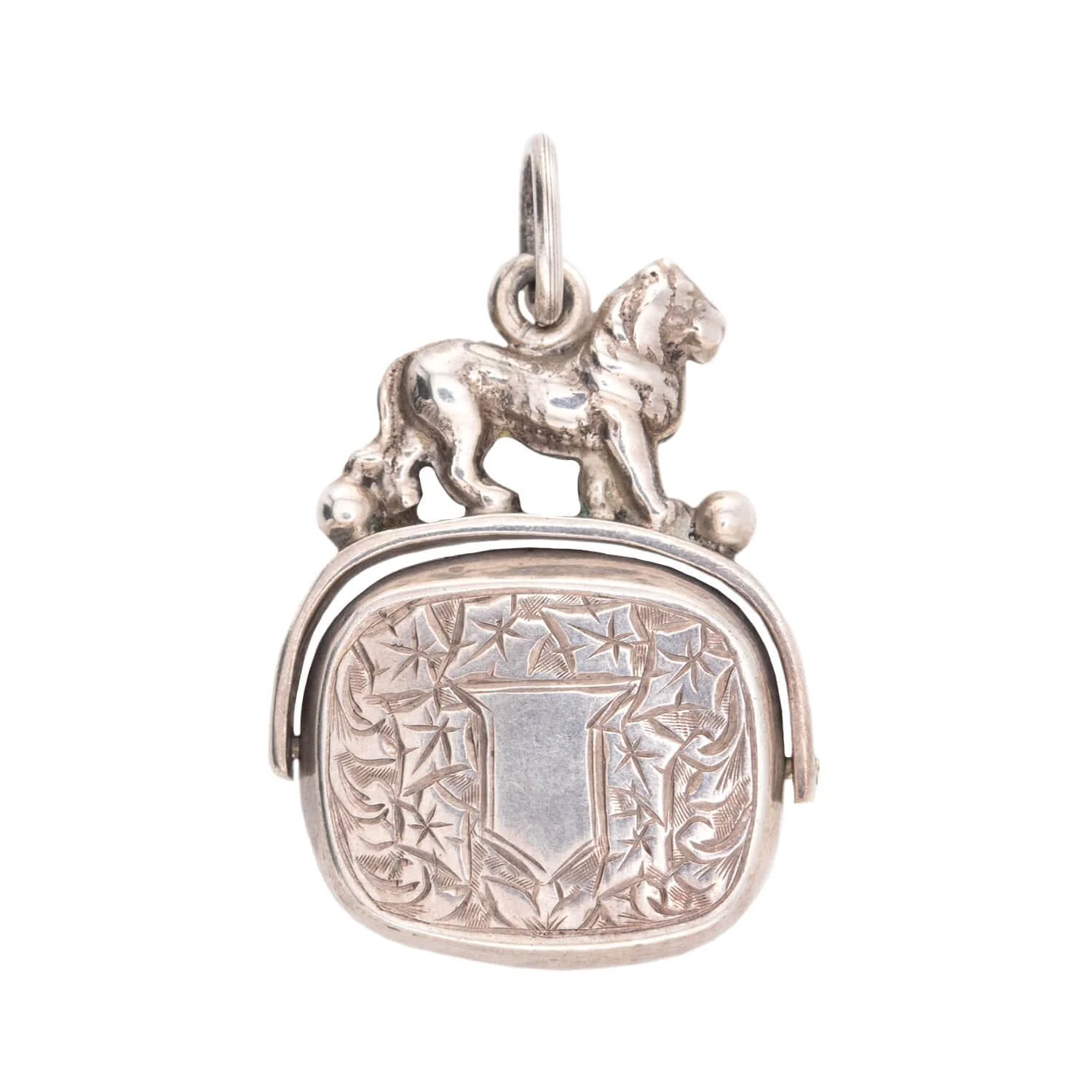 Victorian Sterling Silver Bloodstone Fob/Pendant - Image 3