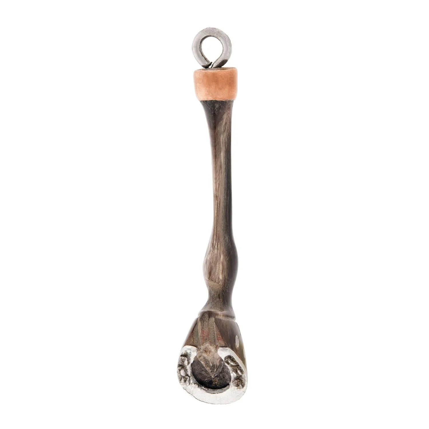 Victorian Sterling Silver Carved Horn Horse Leg Pendant - Image 3