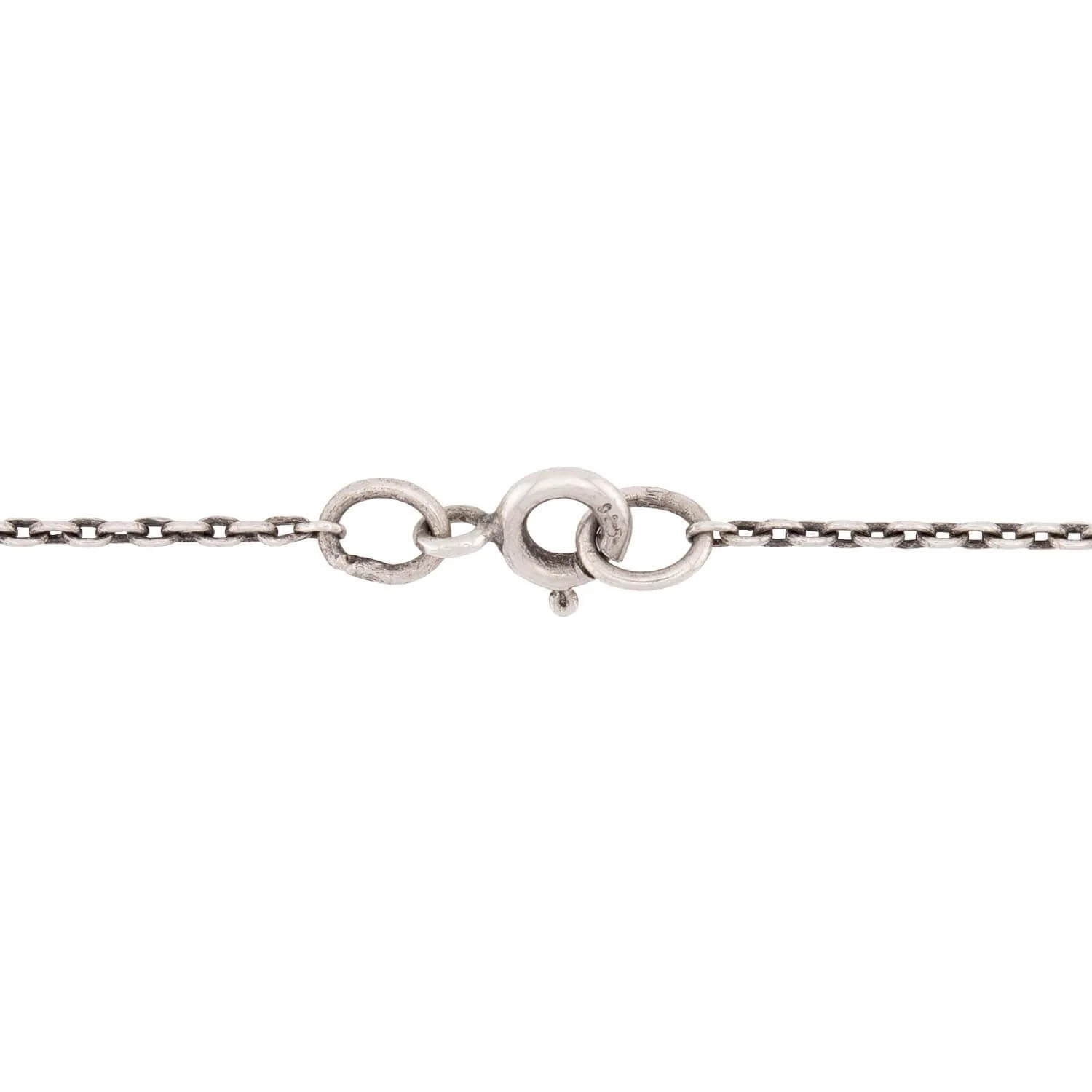 Victorian Sterling Silver Diamond Pendant Necklace - Image 4
