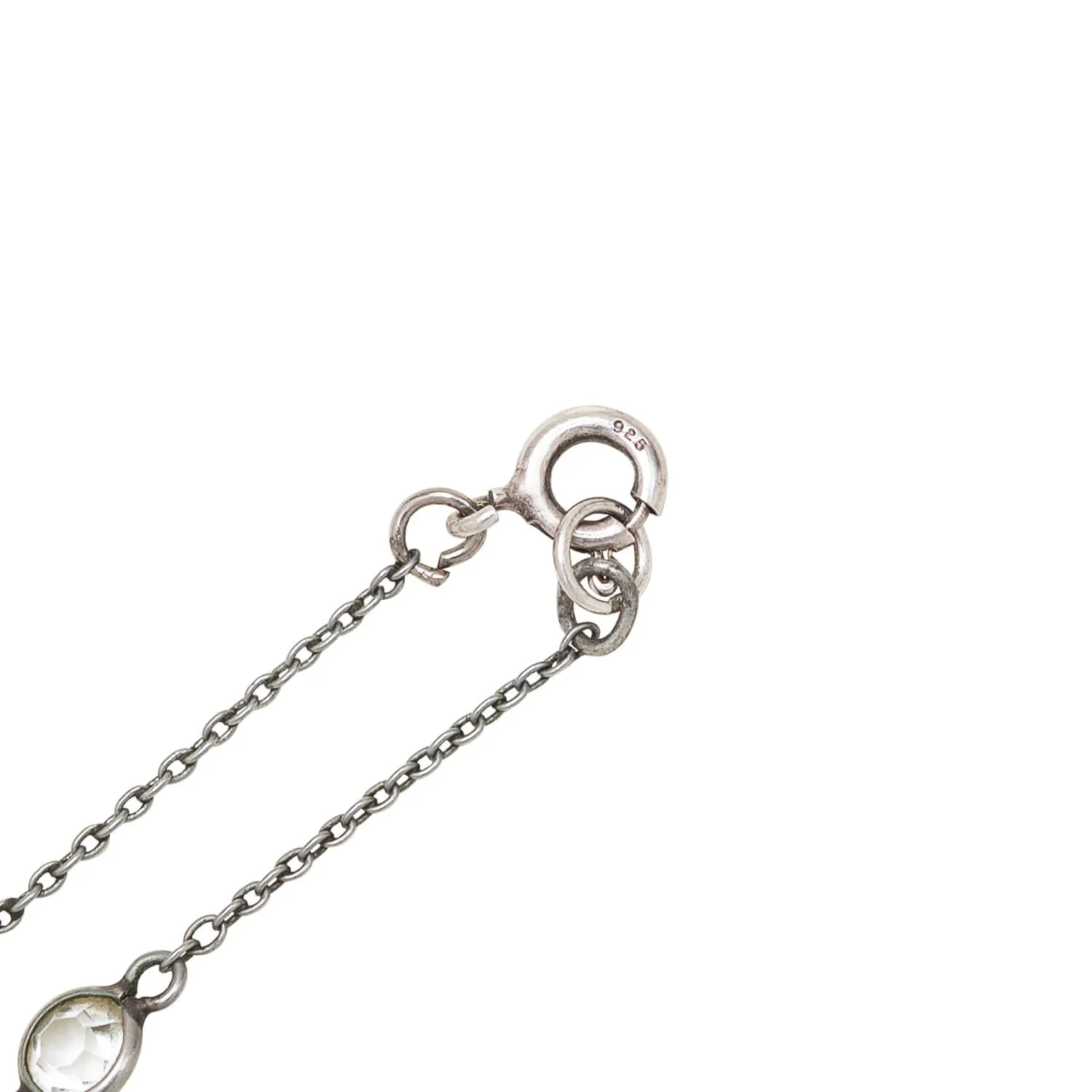 Victorian Sterling Silver French Paste Guard Chain - Image 6