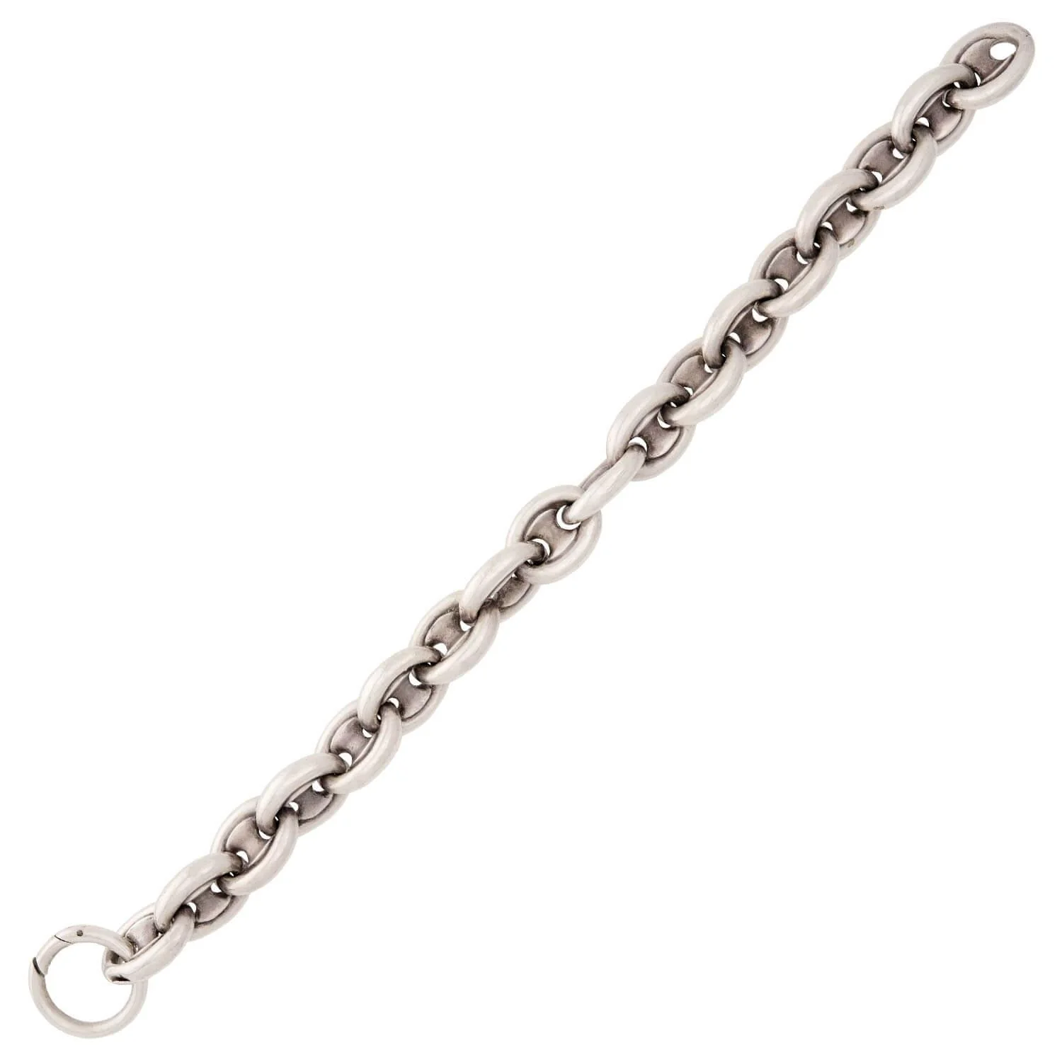 Victorian Sterling Silver "Gucci Link" Bracelet - Image 4