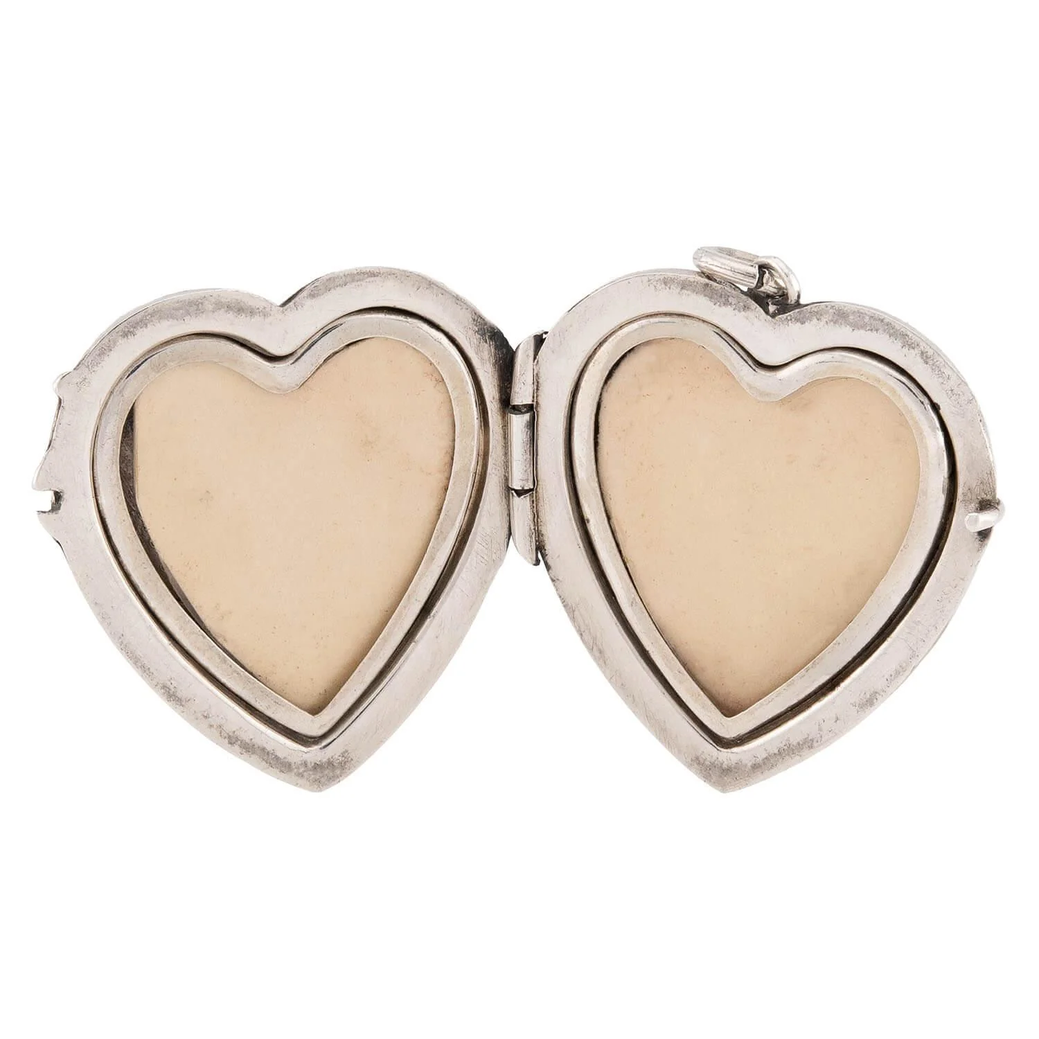 Victorian Sterling Silver Heart Locket Pendant - Image 2