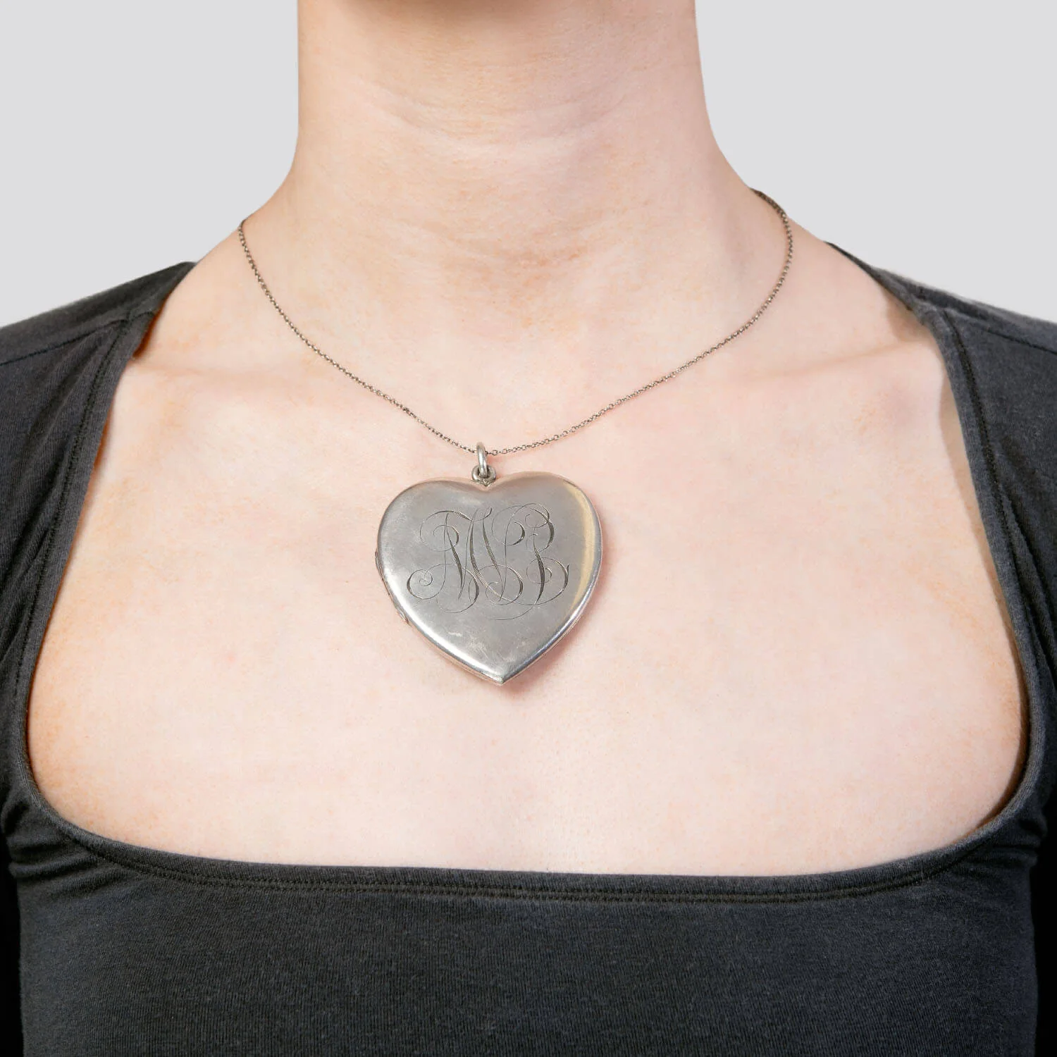Victorian Sterling Silver Heart-Motif Locket - Image 5