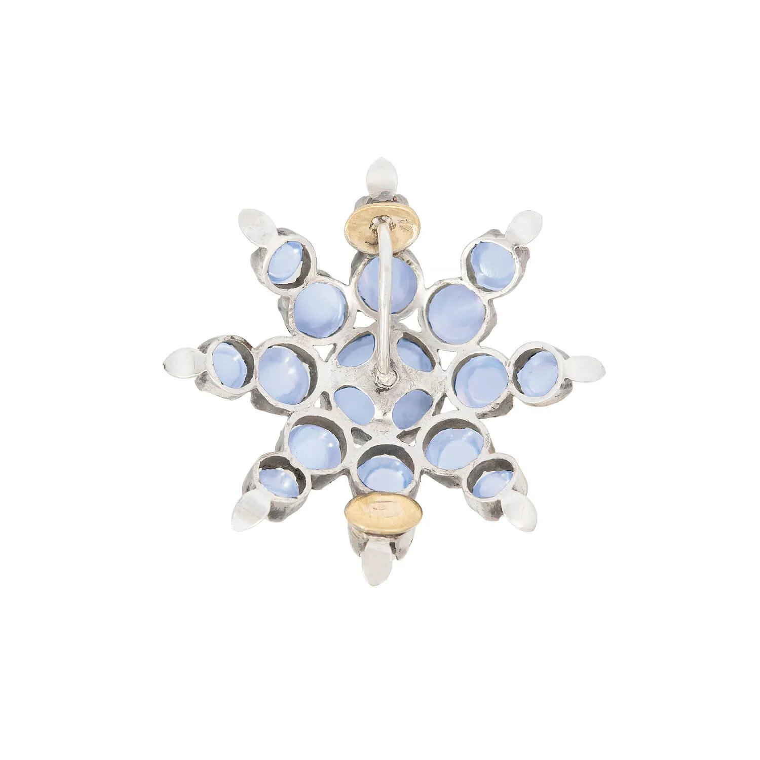 Victorian Sterling Silver Moonstone Starburst Pendant - Image 3