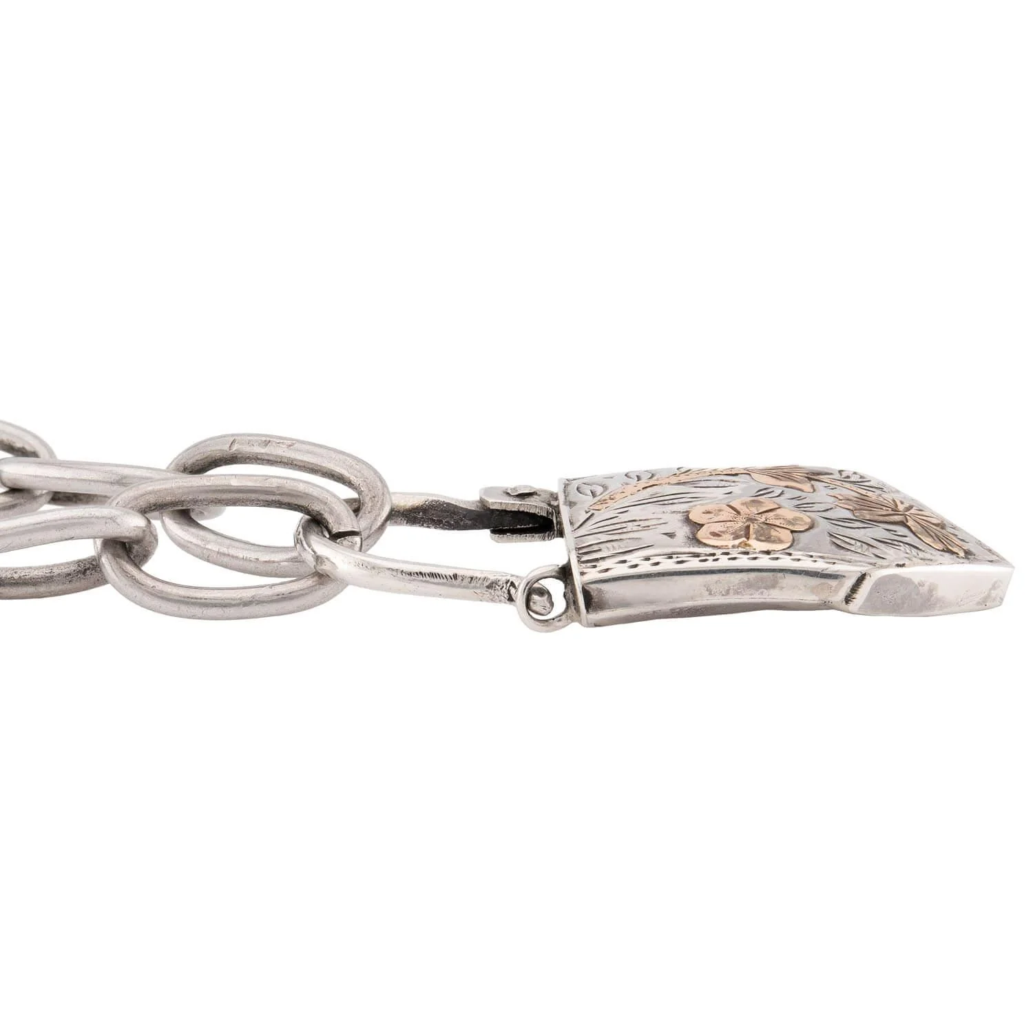 "Victorian" Sterling Silver Padlock Pendant Necklace - Image 3
