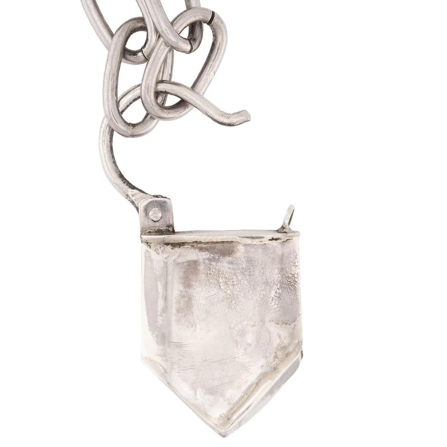 "Victorian" Sterling Silver Padlock Pendant Necklace - Image 5