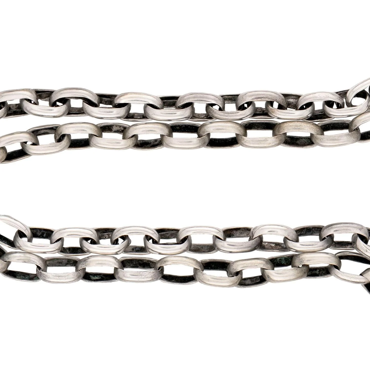Victorian Sterling Silver Padlock Pendant Necklace - Image 3