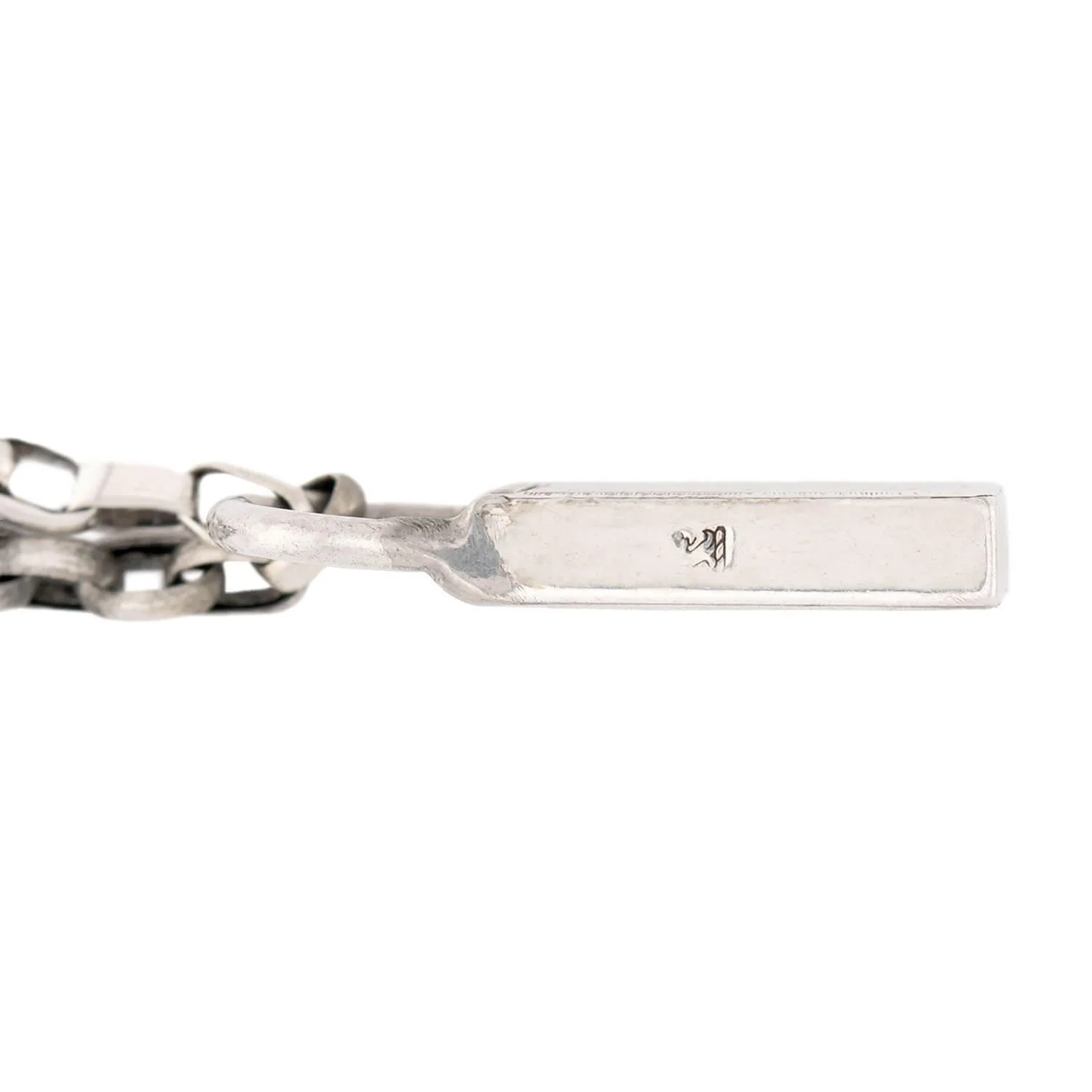 Victorian Sterling Silver Padlock Pendant Necklace - Image 5
