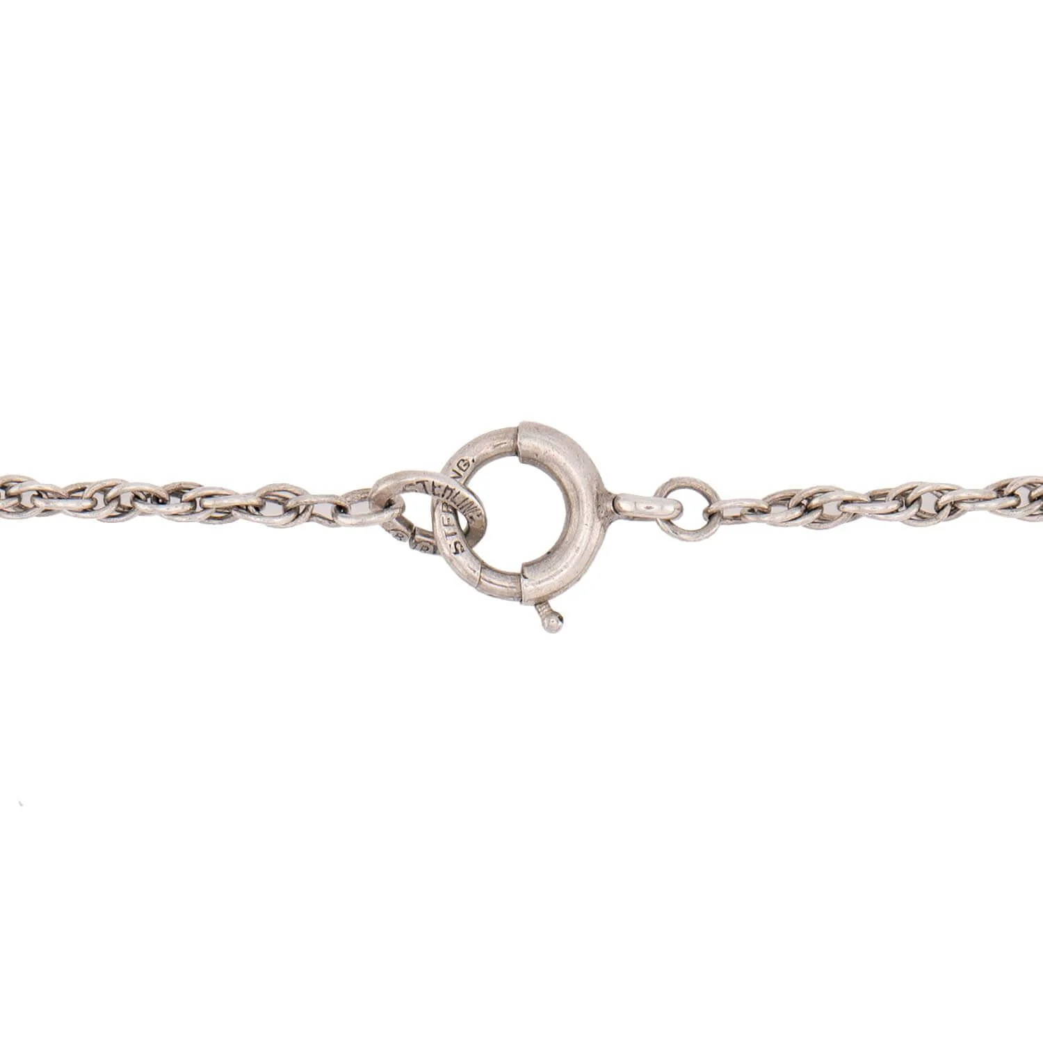 Victorian Sterling Silver Rock Quartz Crystal Lorgnette Chain - Image 4