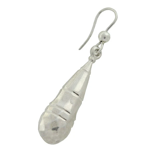 Victorian Sterling Silver Teardrop Vessel Earrings - Image 3