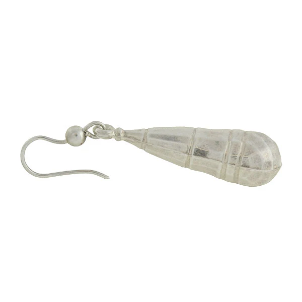 Victorian Sterling Silver Teardrop Vessel Earrings - Image 4