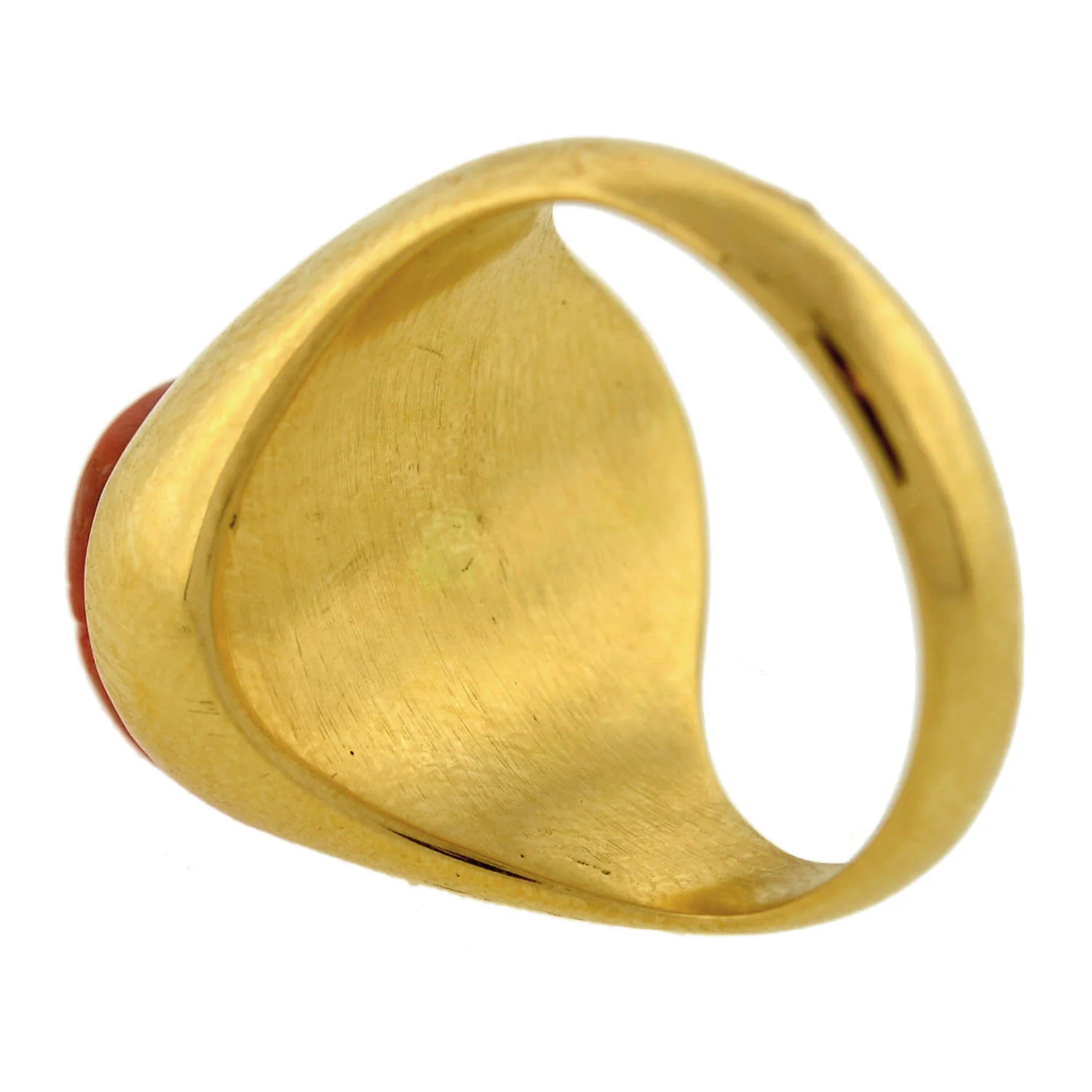 Victorian 18k Hand Coral Skull Ring - Image 7