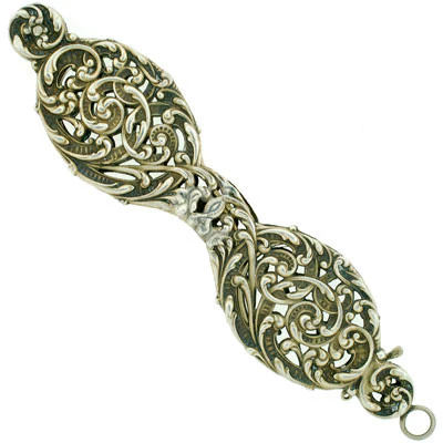 UNGER BROS. Victorian Sterling Silver Lorgnette - Image 3