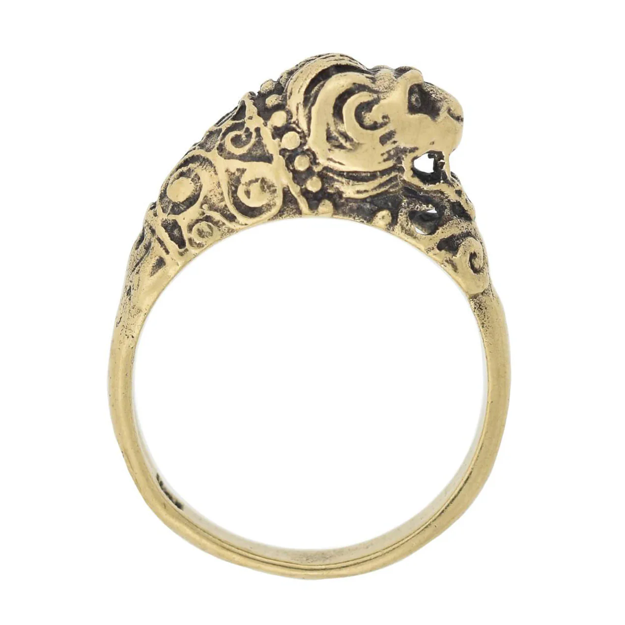 Vintage 10kt Lion's Head Figural Ring - Image 2