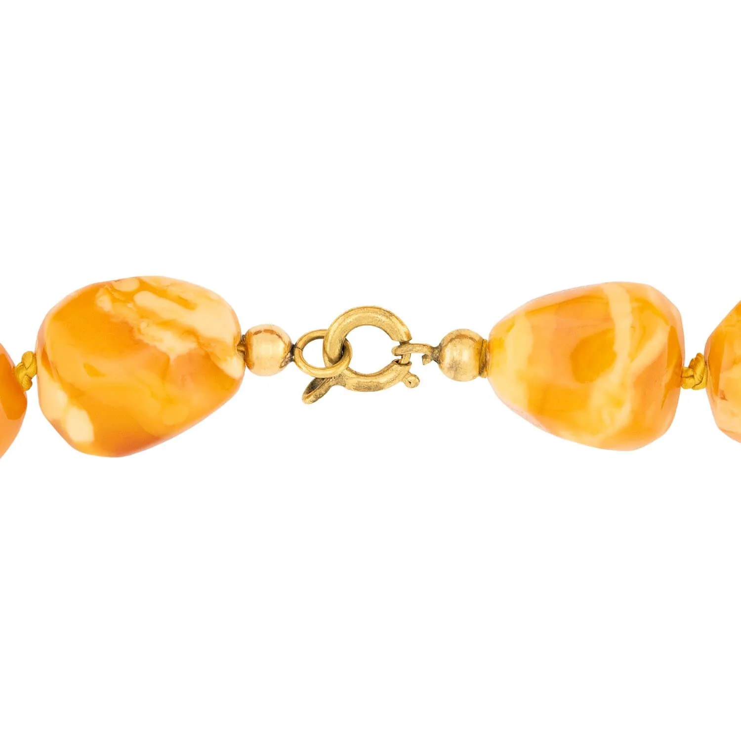 Vintage 14k Baltic Butterscotch Bead Necklace 26" - Image 4