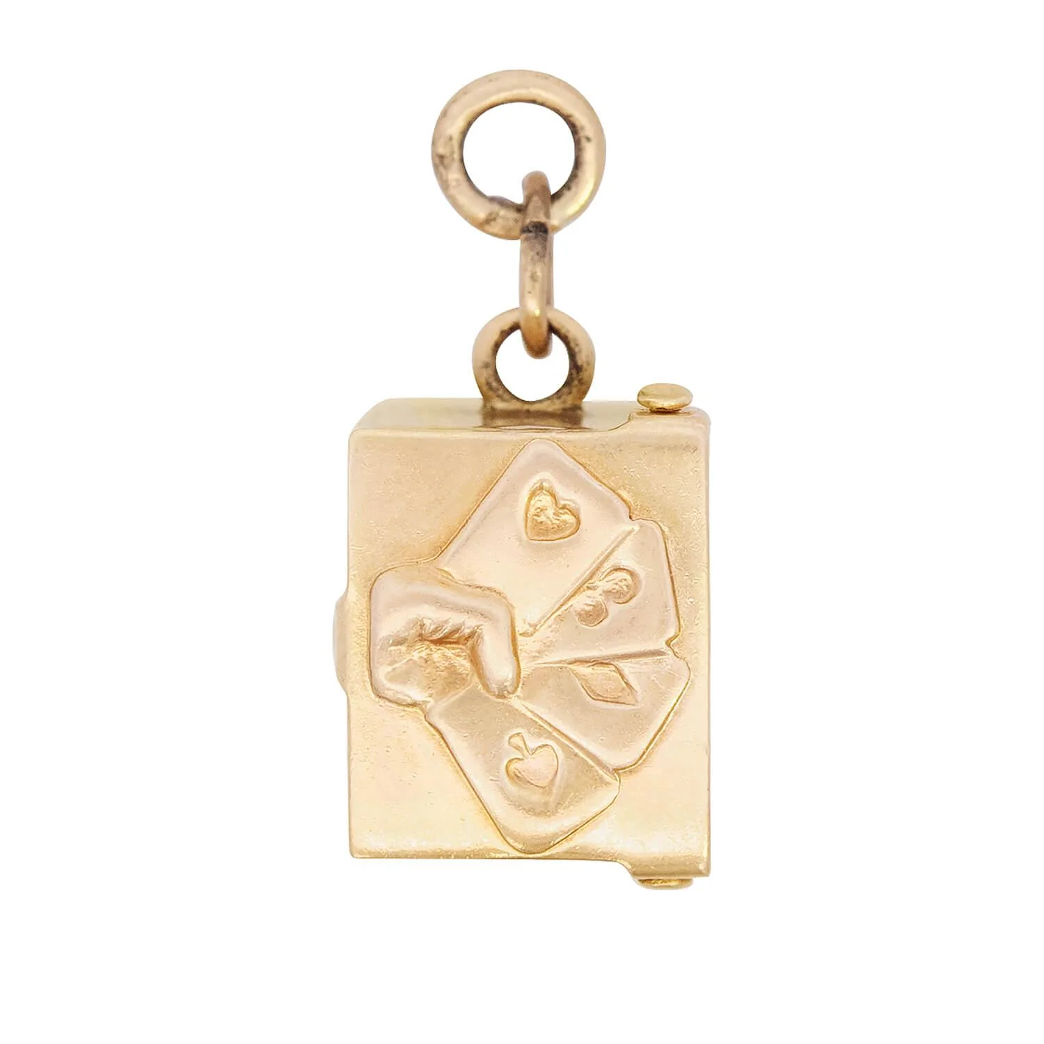 Vintage 14k Deck of Paper Cards Charm - Image 2