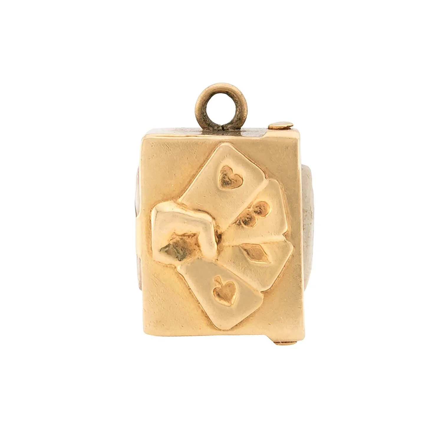 Vintage 14k Deck of Paper Cards Pendant/Charm - Image 3